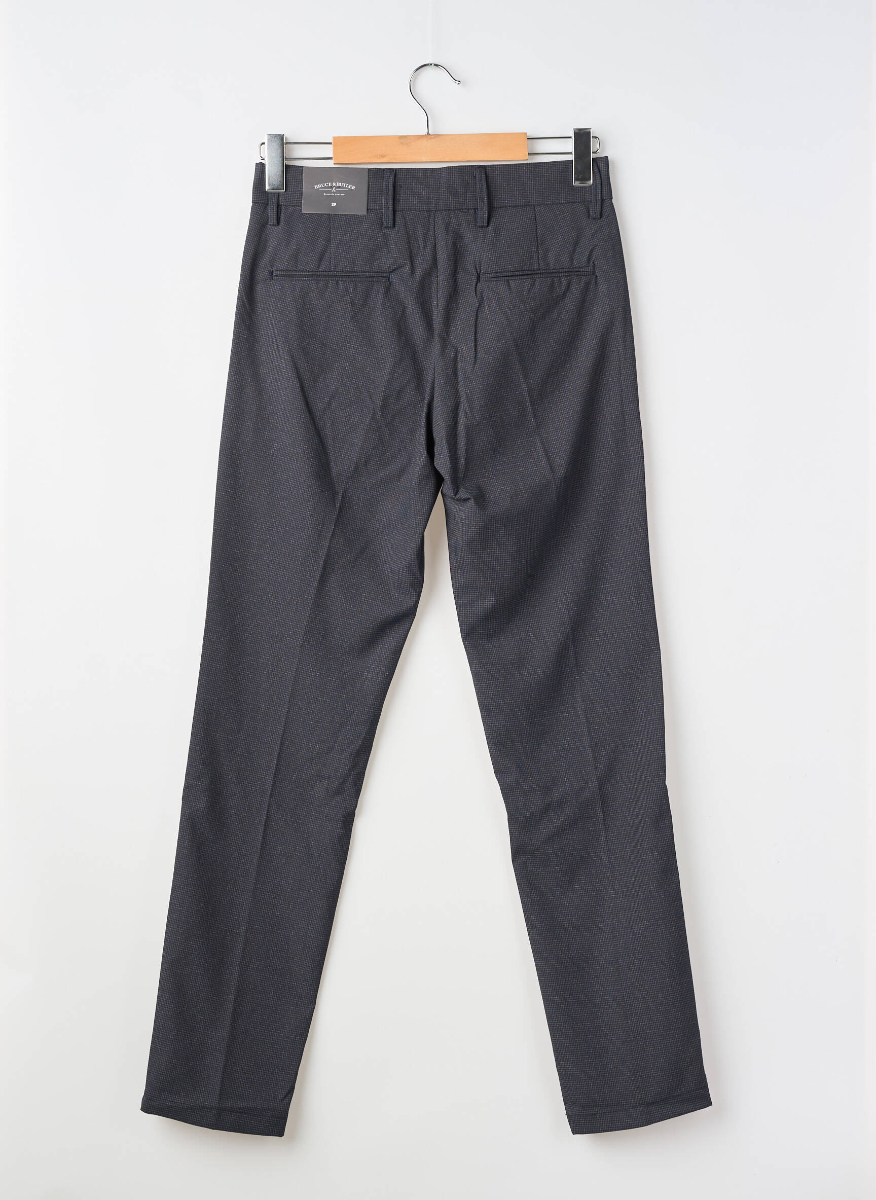 Pantalon droit bleu BRUCE & BUTLER  homme