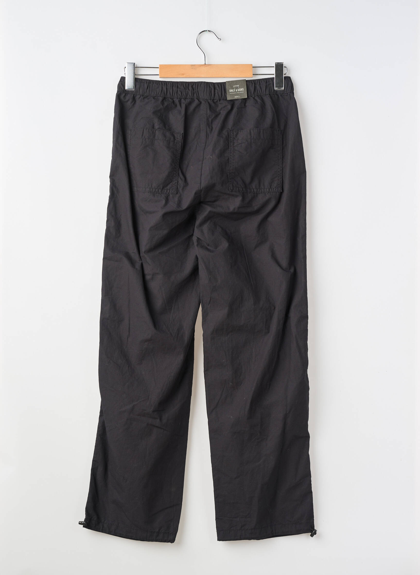 Pantalon droit taille normale taille normale noir ONLY&SONS homme