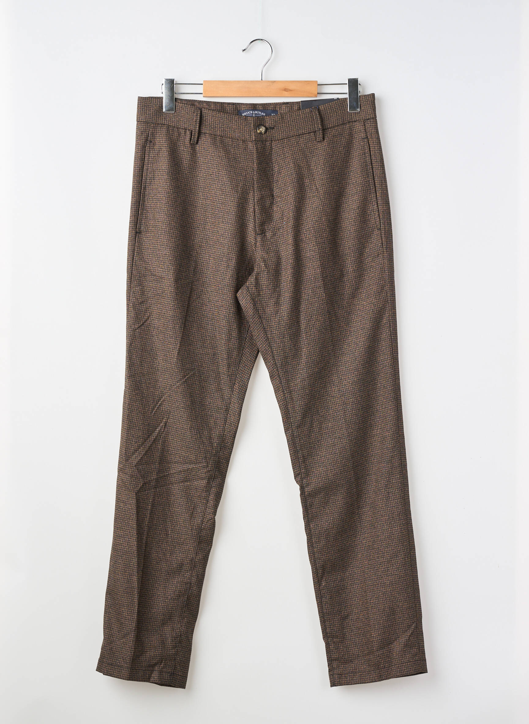 Pantalon droit marron BRUCE & BUTLER  homme