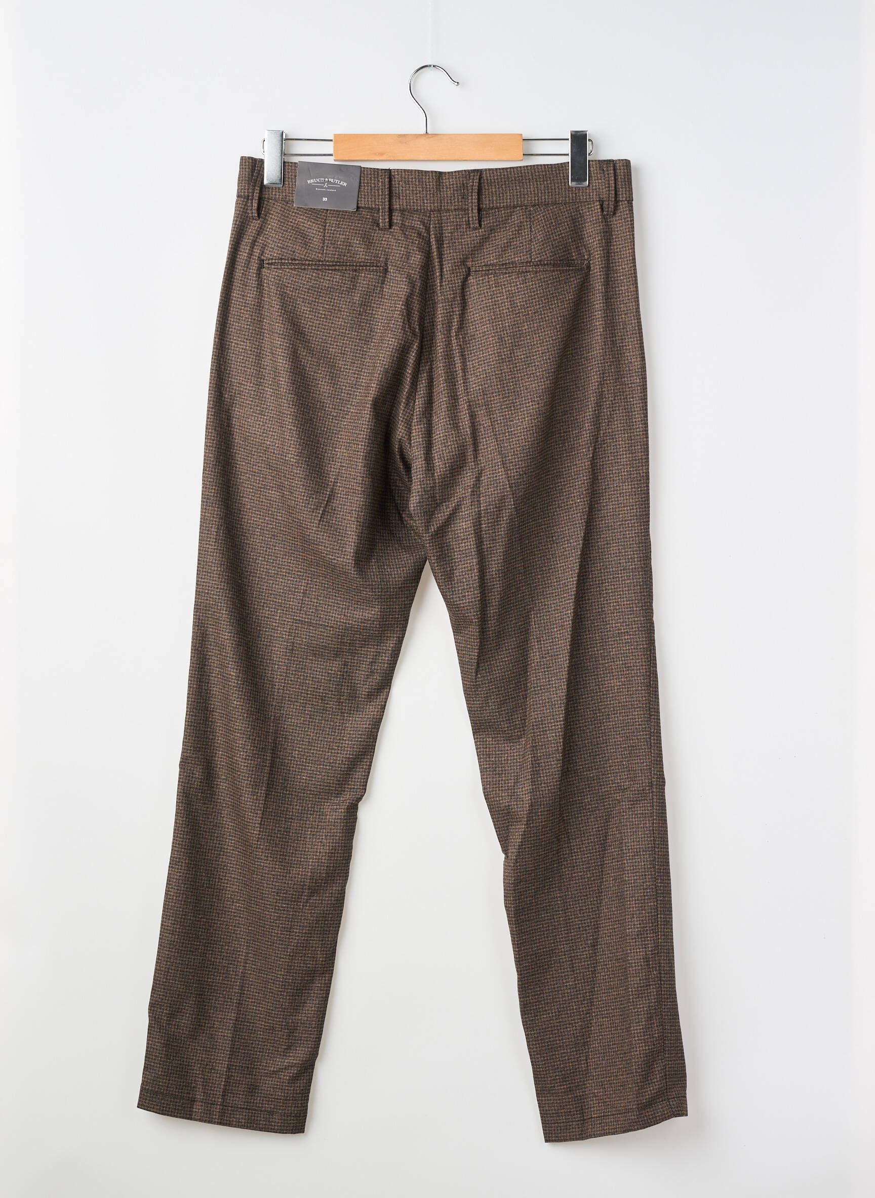 Pantalon droit marron BRUCE & BUTLER  homme