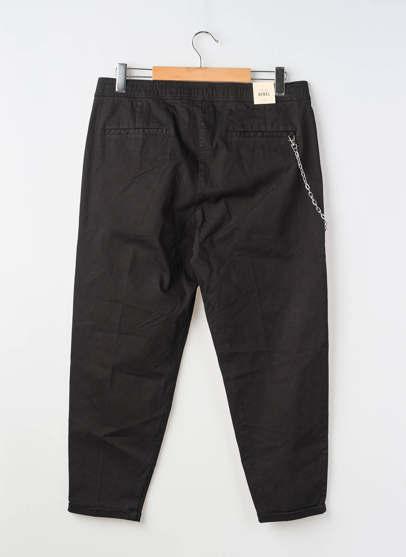 Pantalon droit noir REDEFINED REBEL homme