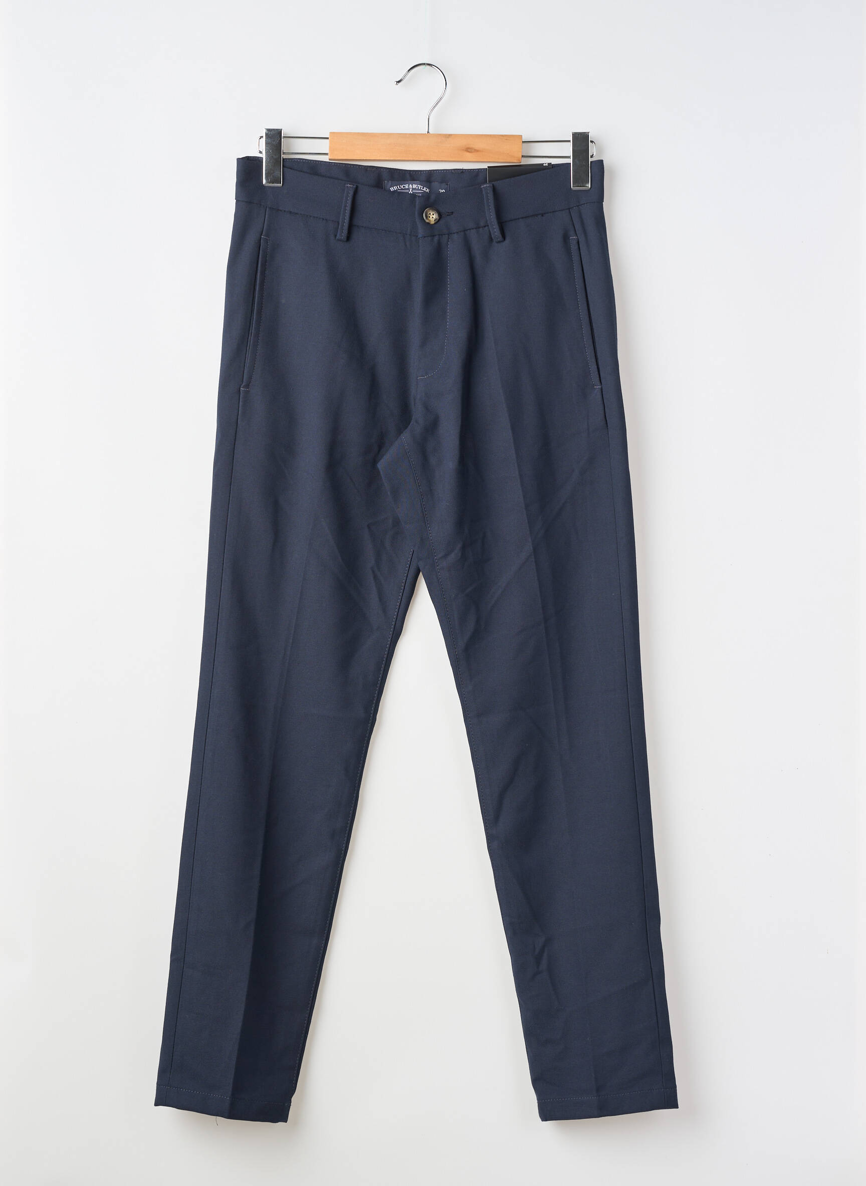 Pantalon droit bleu BRUCE & BUTLER  homme
