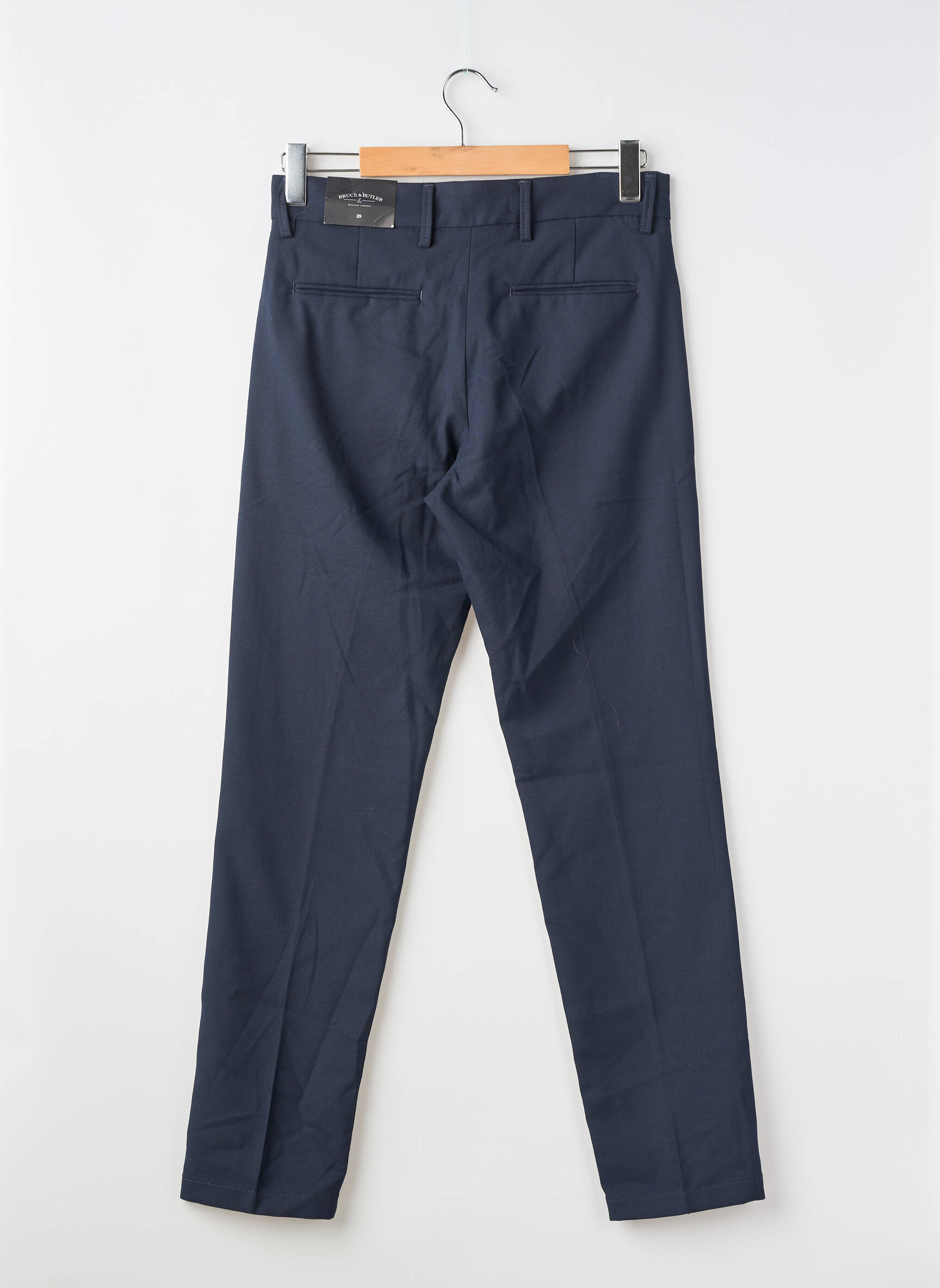 Pantalon droit bleu BRUCE & BUTLER  homme
