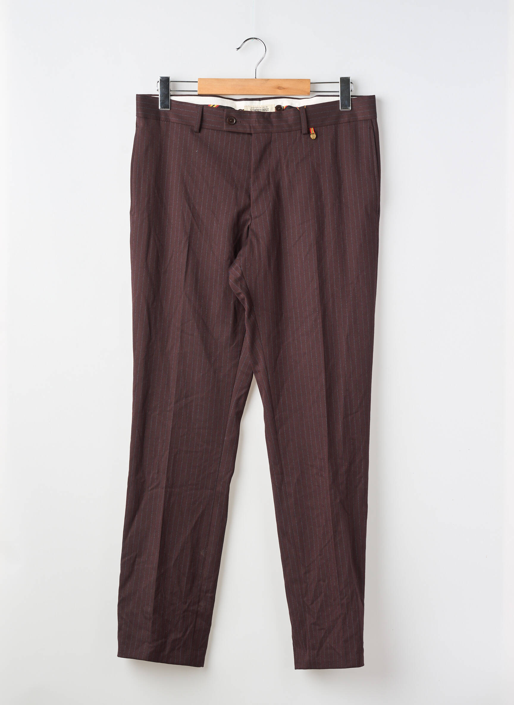 Pantalon droit marron LE FABULEUX MARCEL DE BRUXELLES homme