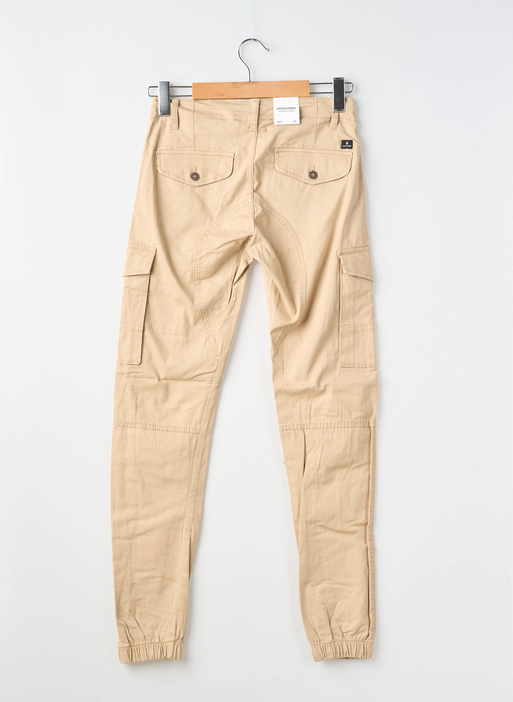 Pantalon cargo beige JACK & JONES homme