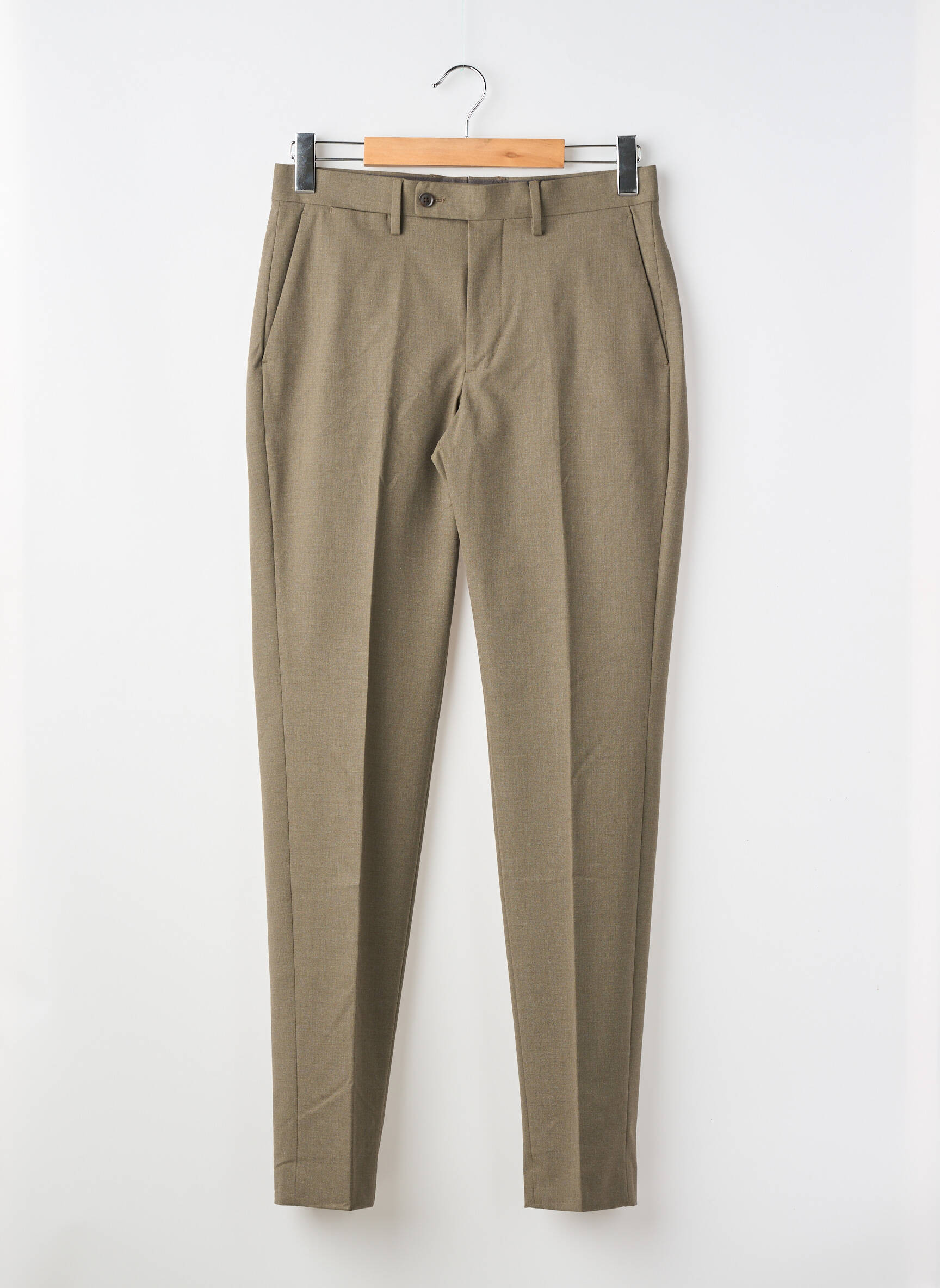Pantalon droit vert MANGO homme