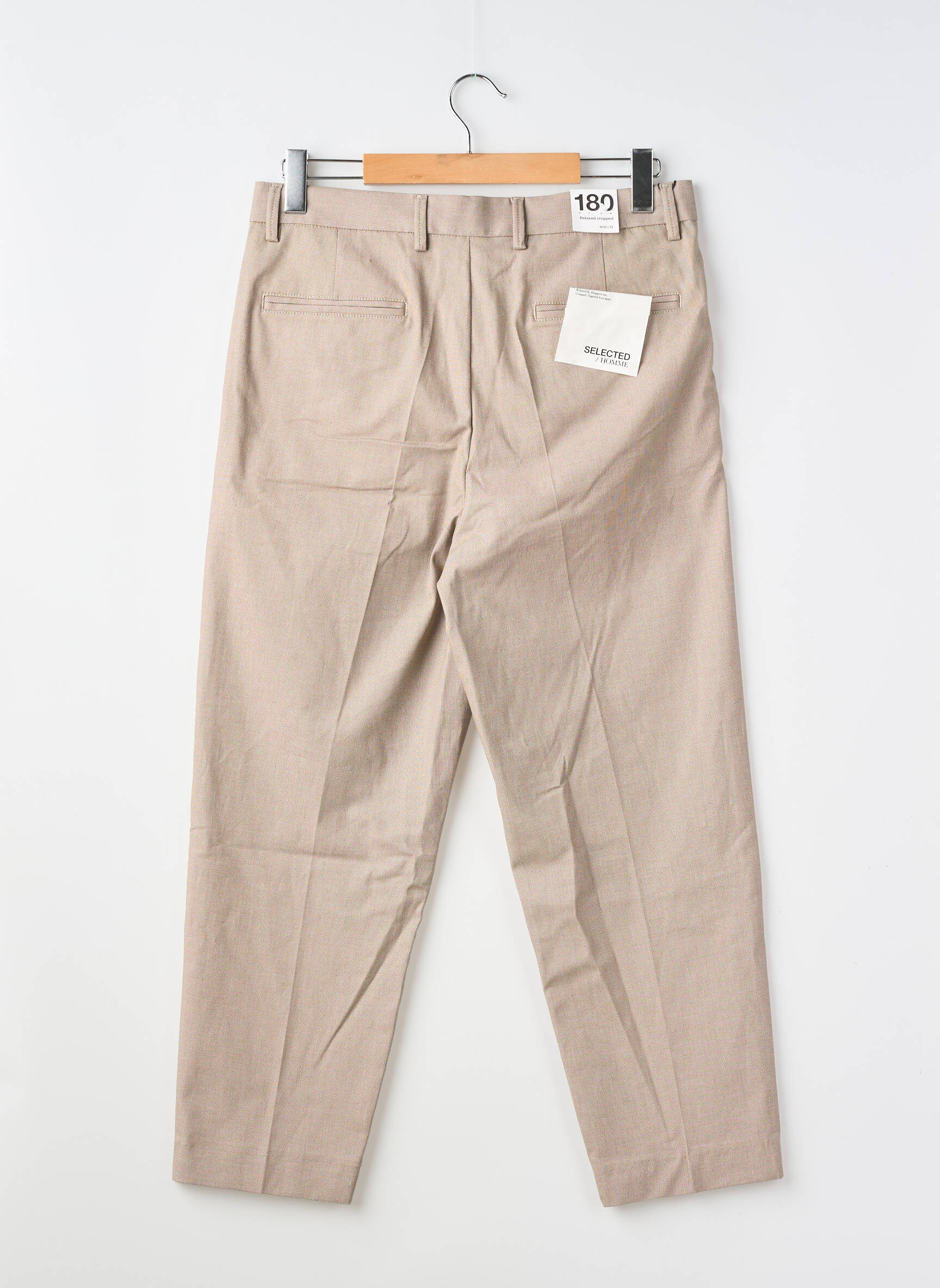 Pantalon droit beige SELECTED homme