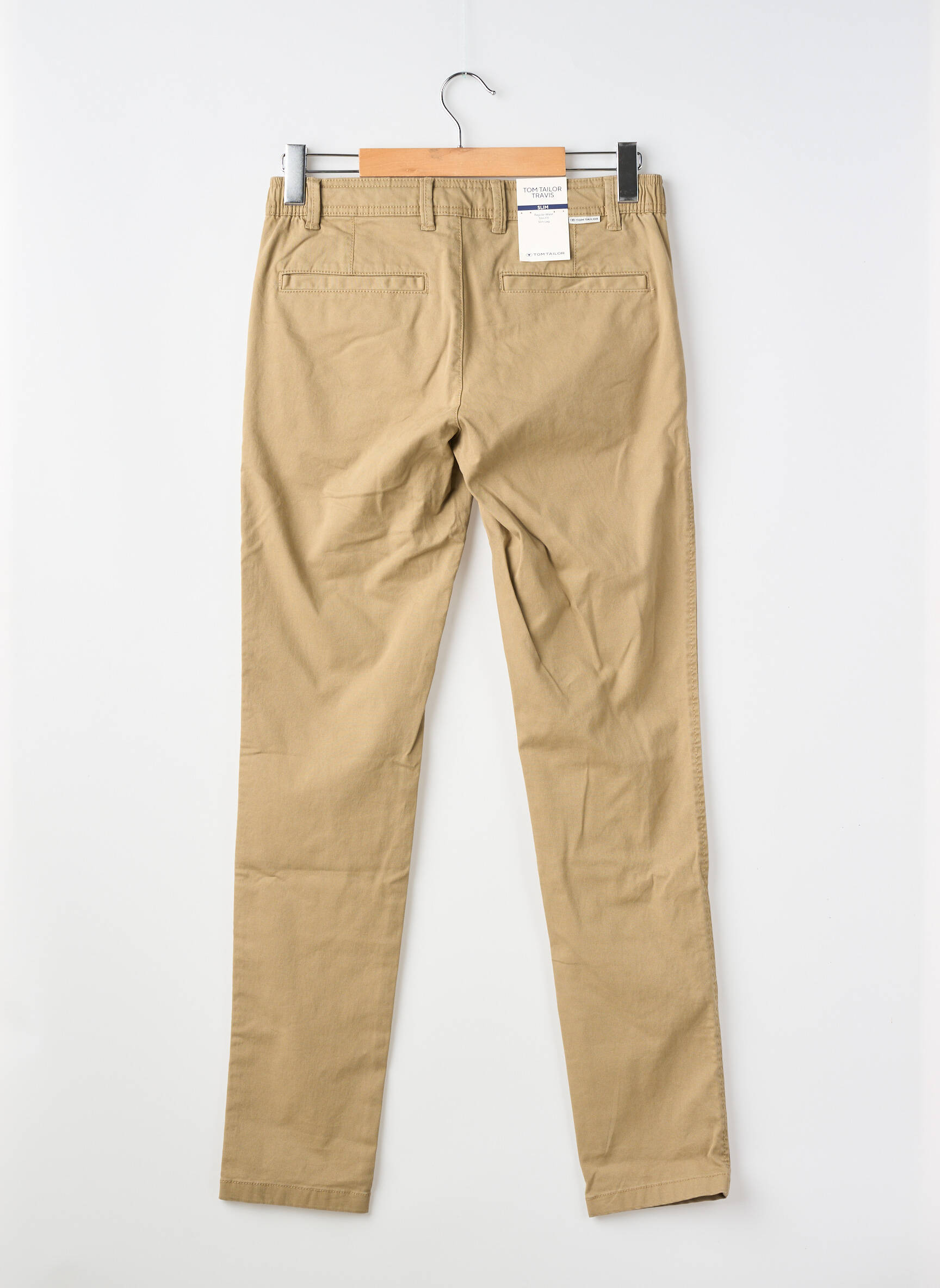 Pantalon chino slim beige TOM TAILOR homme