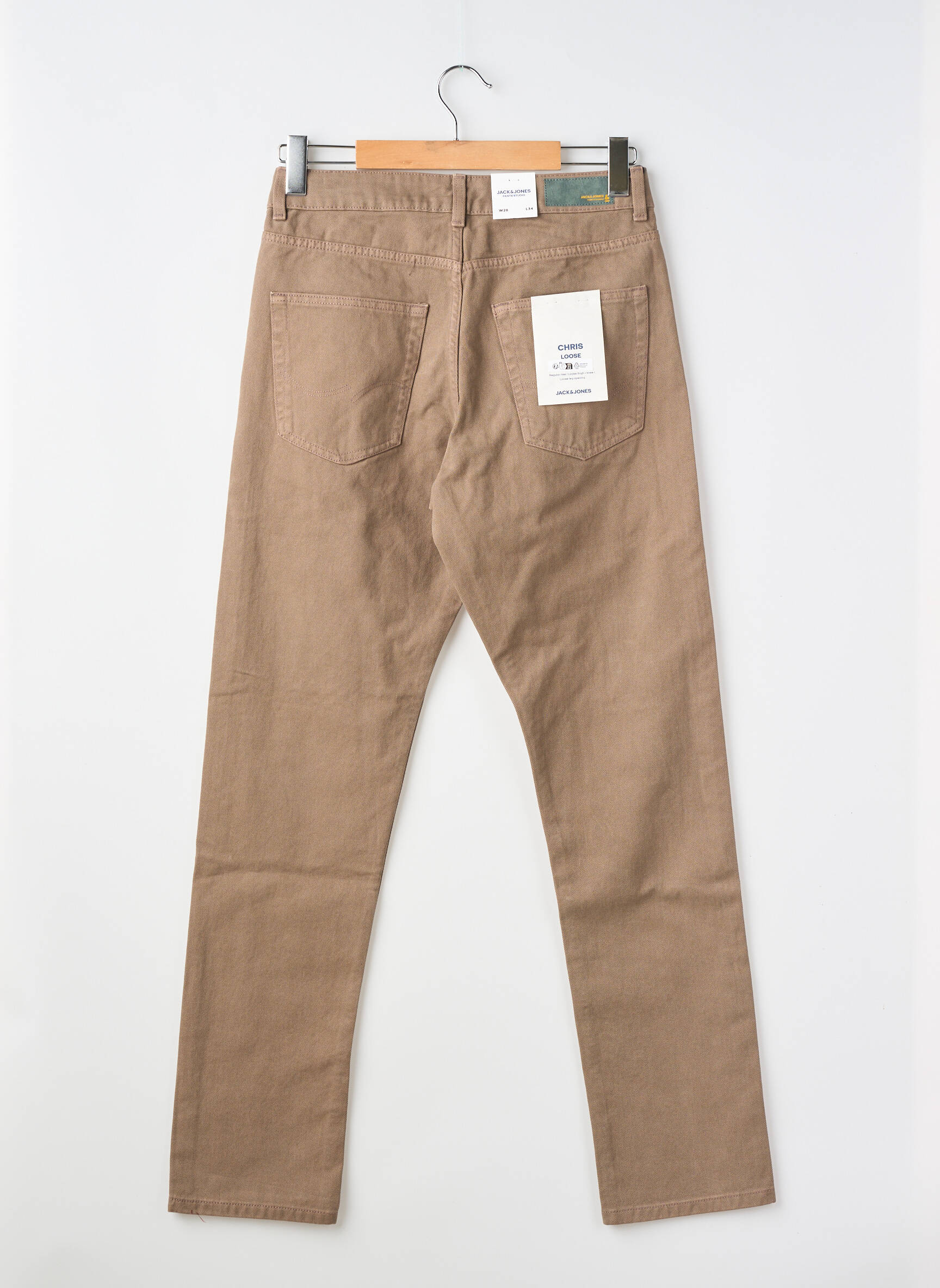 Jeans coupe droite marron JACK & JONES homme