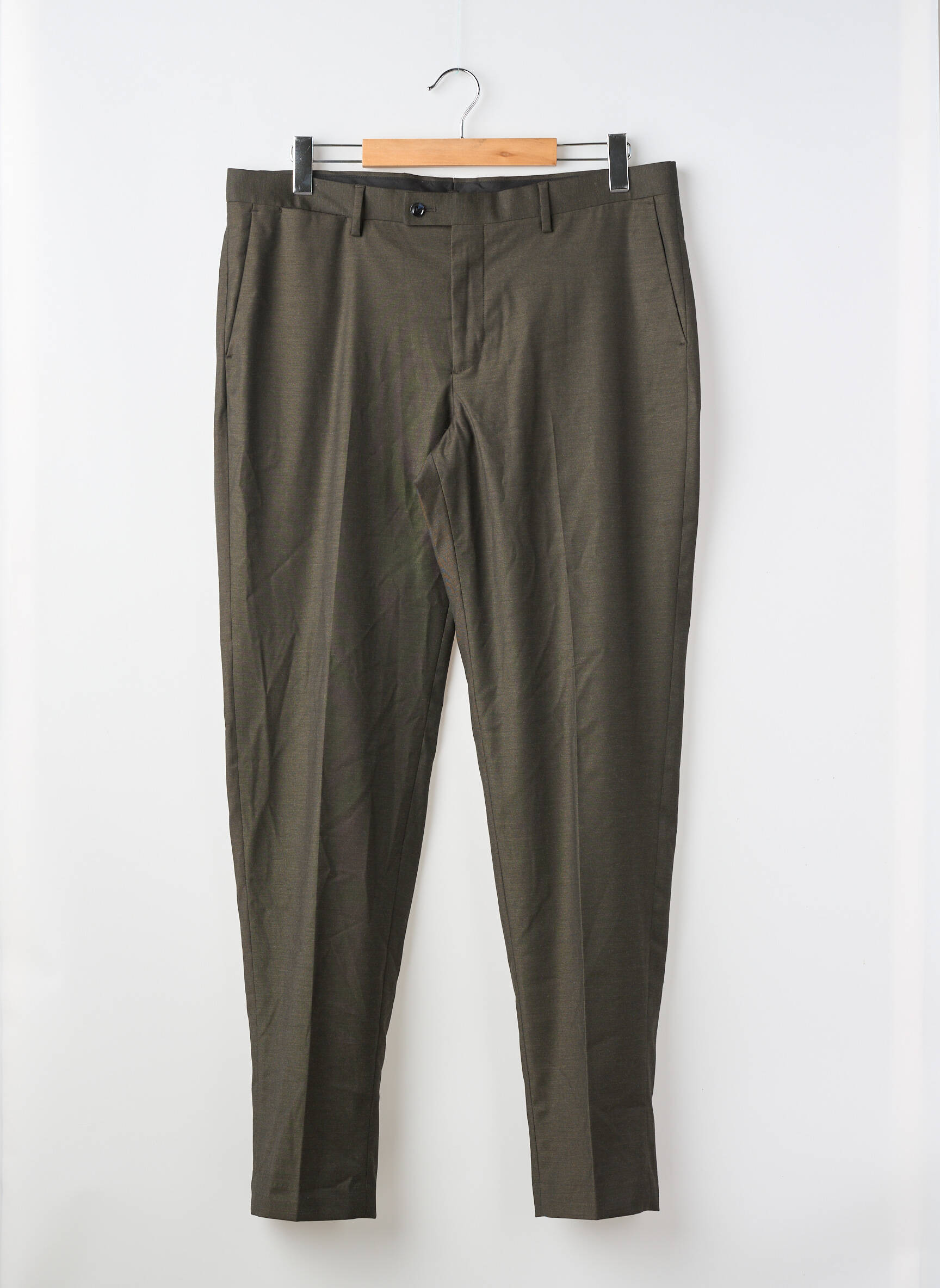 Pantalon droit vert MANGO homme