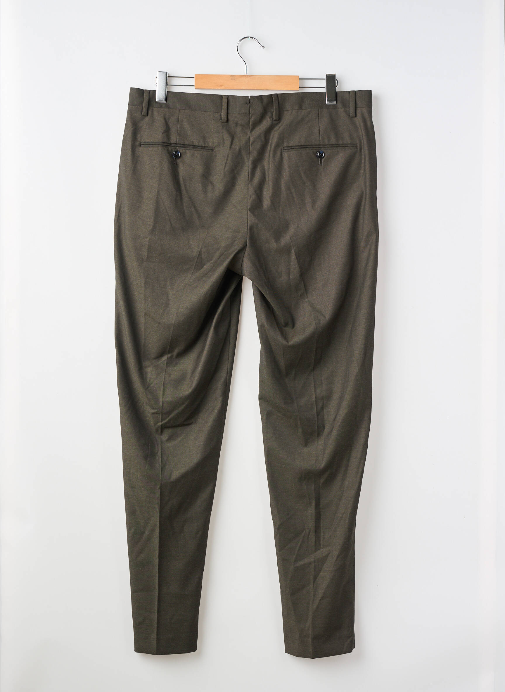 Pantalon droit vert MANGO homme