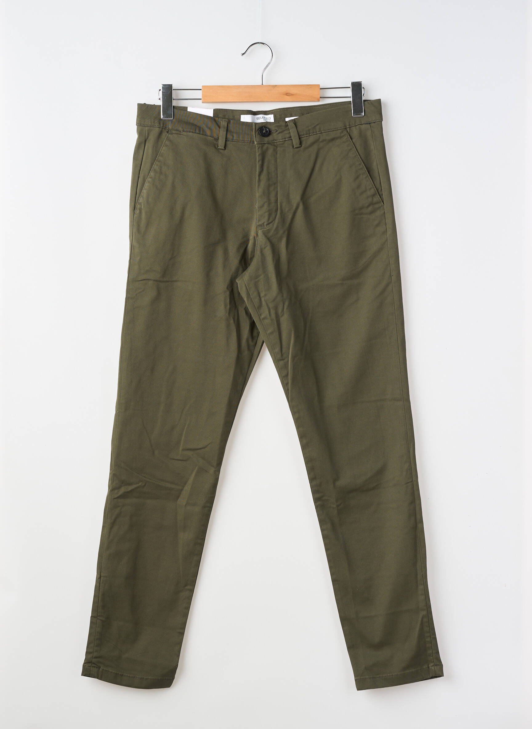 Pantalon droit vert SELECTED homme