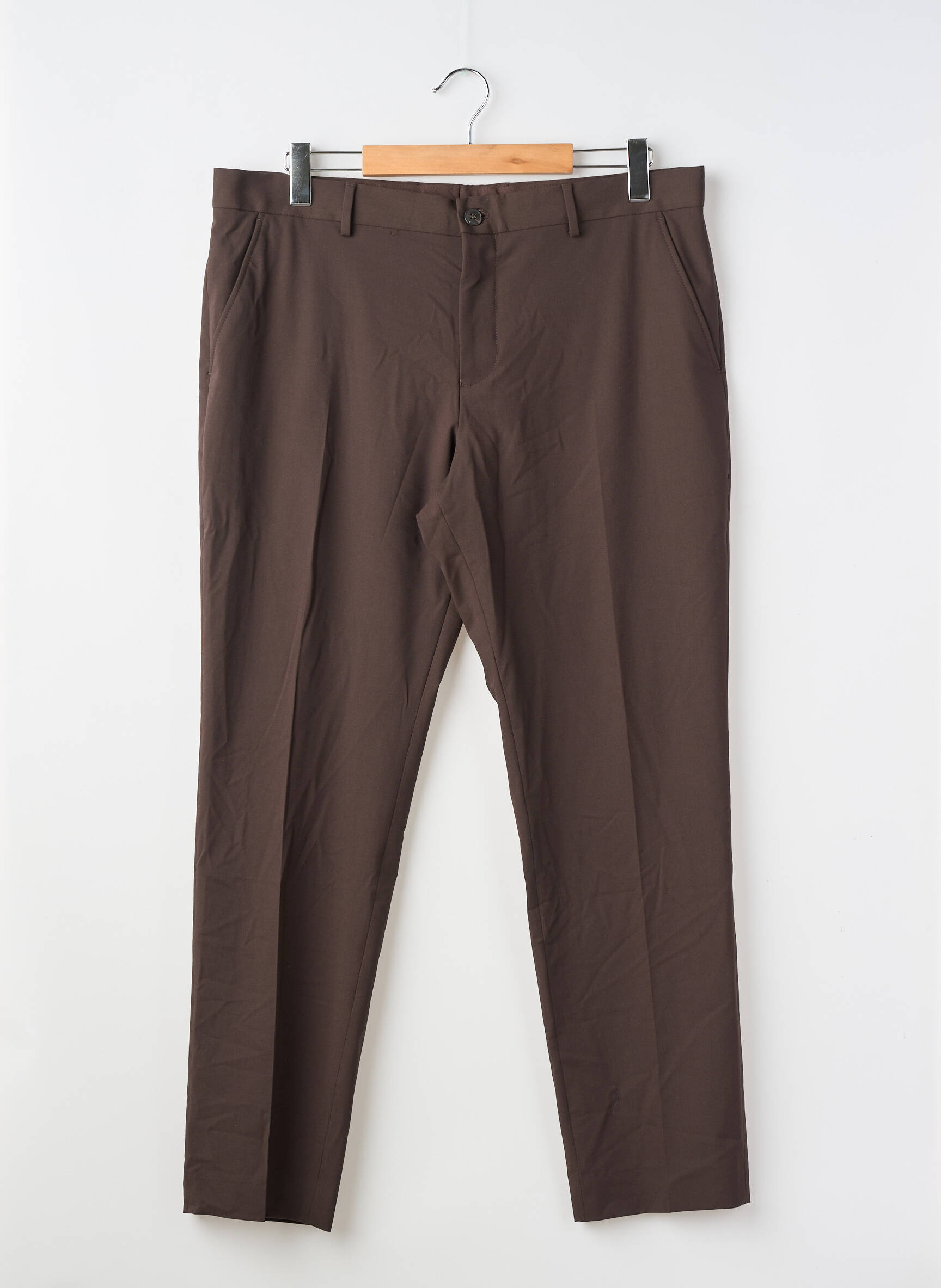 Pantalon droit marron SELECTED homme