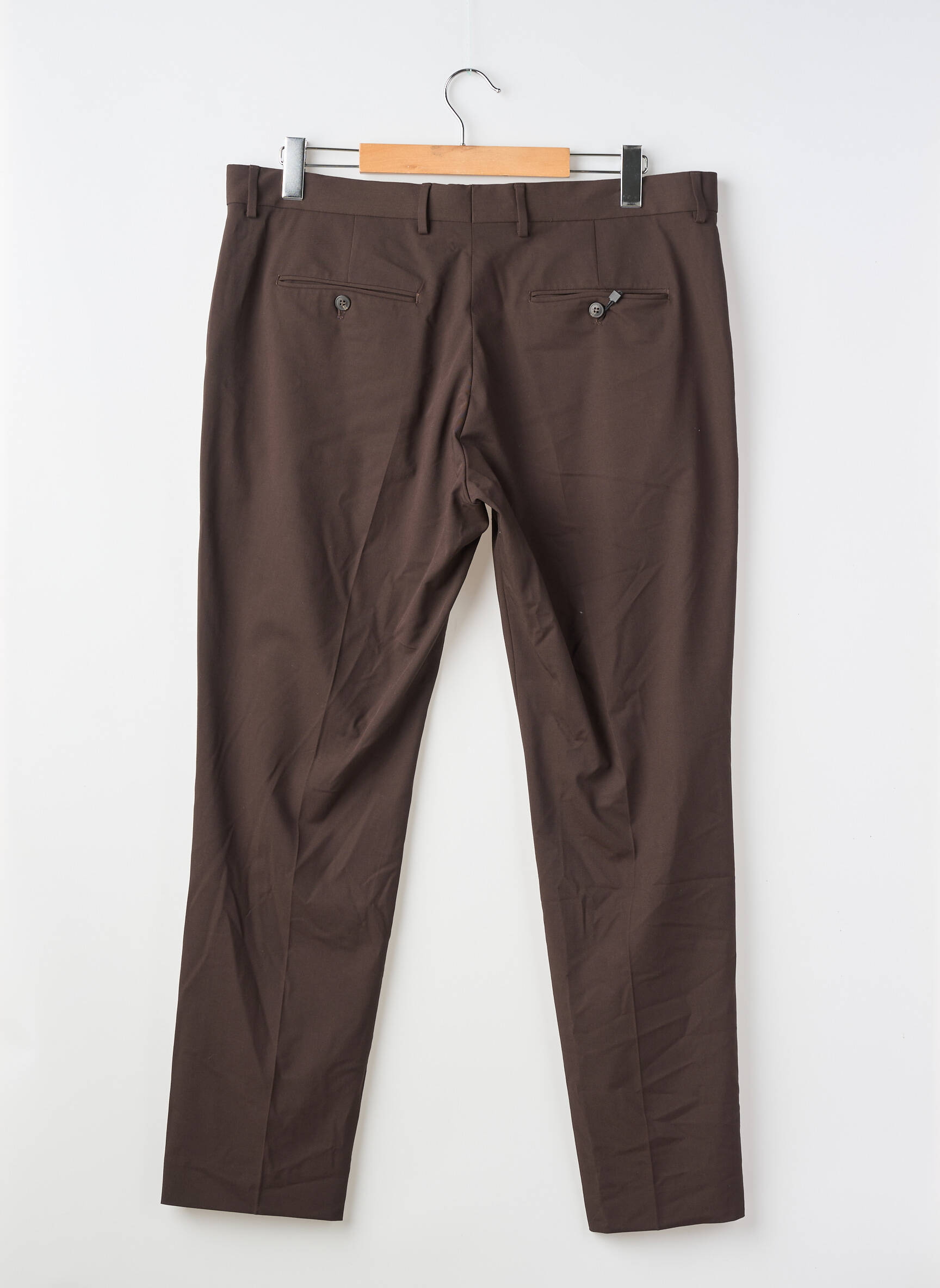 Pantalon droit marron SELECTED homme