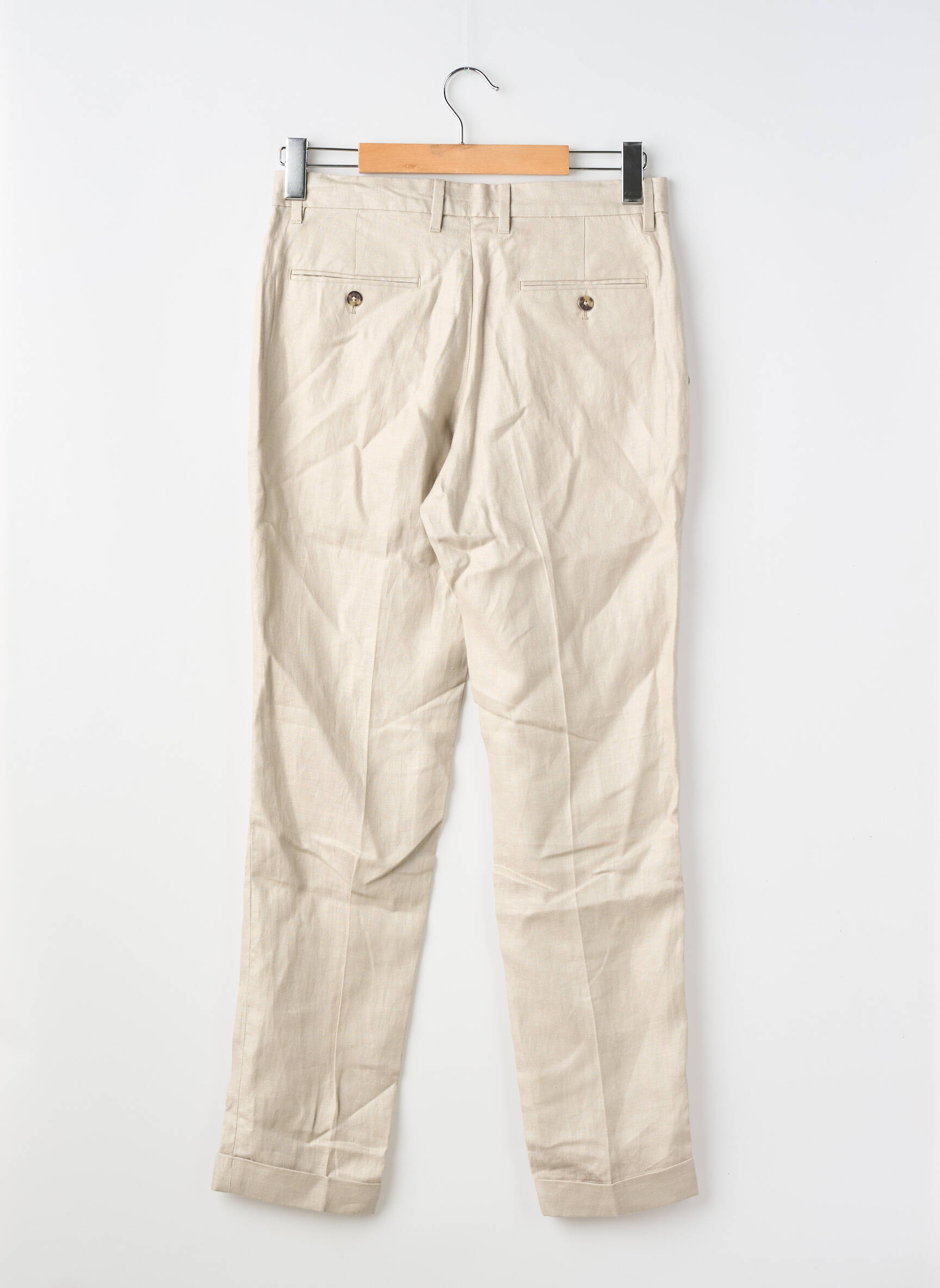 Pantalon droit beige MANGO homme