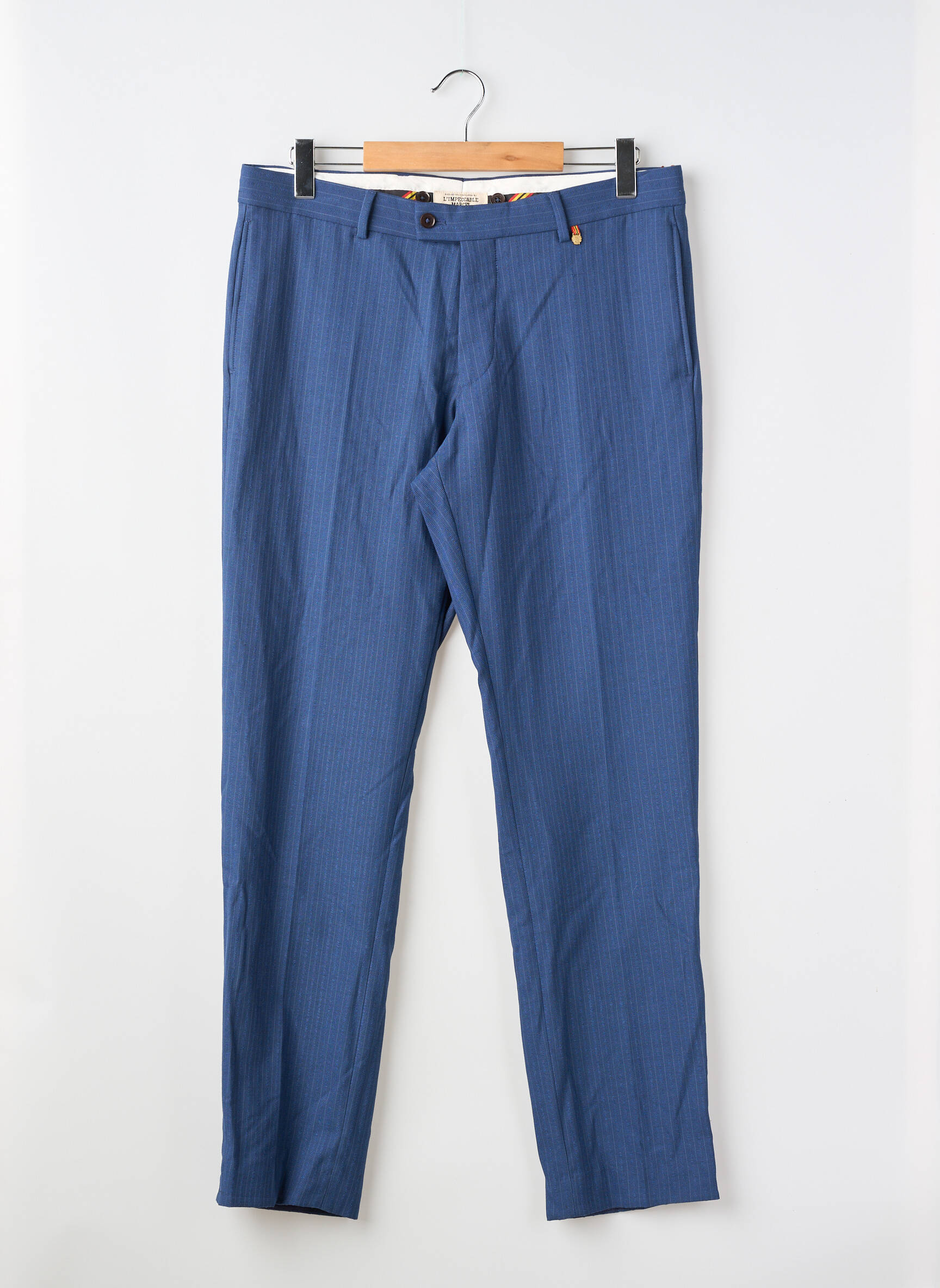 Pantalon droit bleu LE FABULEUX MARCEL DE BRUXELLES homme