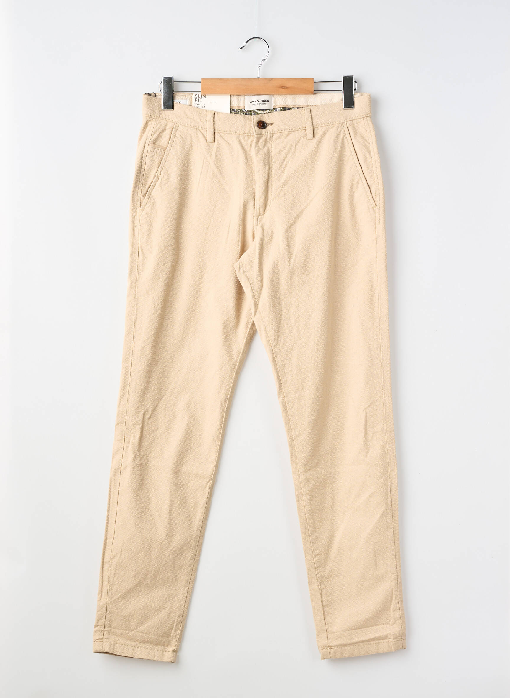 Pantalon chino beige JACK & JONES homme