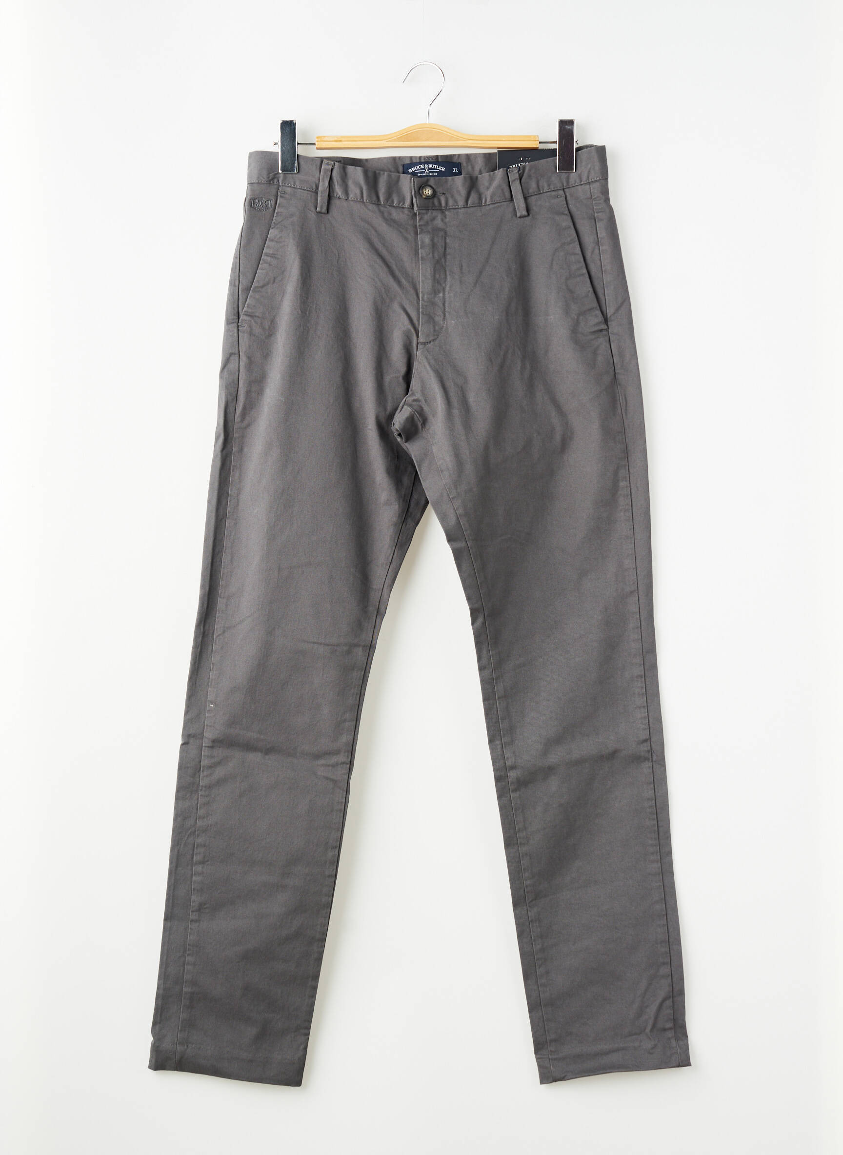 Pantalon chino gris BRUCE & BUTLER  homme