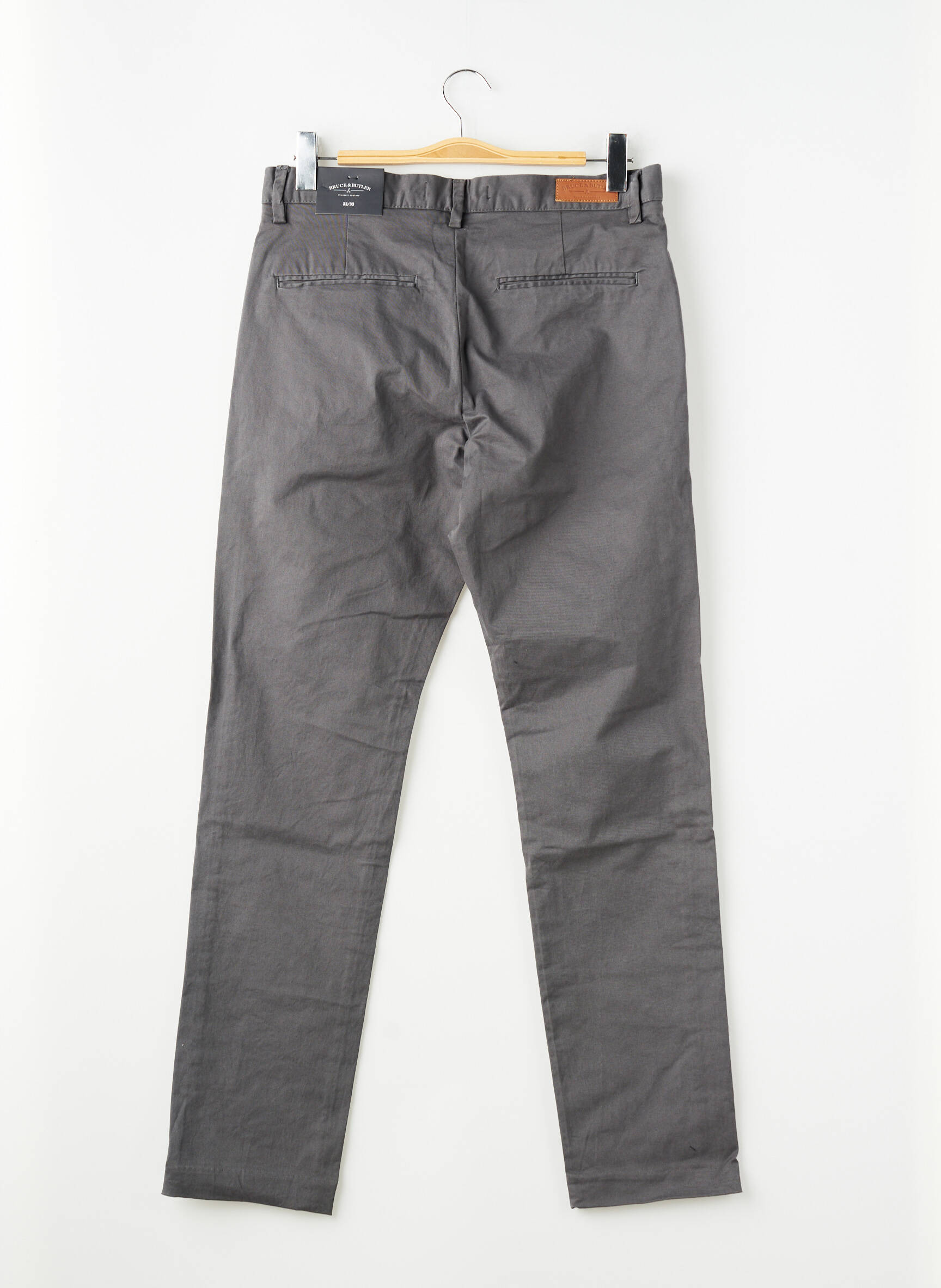 Pantalon chino gris BRUCE & BUTLER  homme
