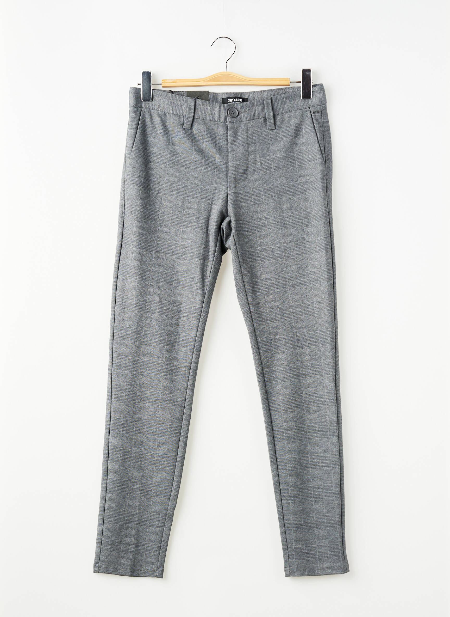 Pantalon slim taille normale taille normale gris ONLY&SONS homme