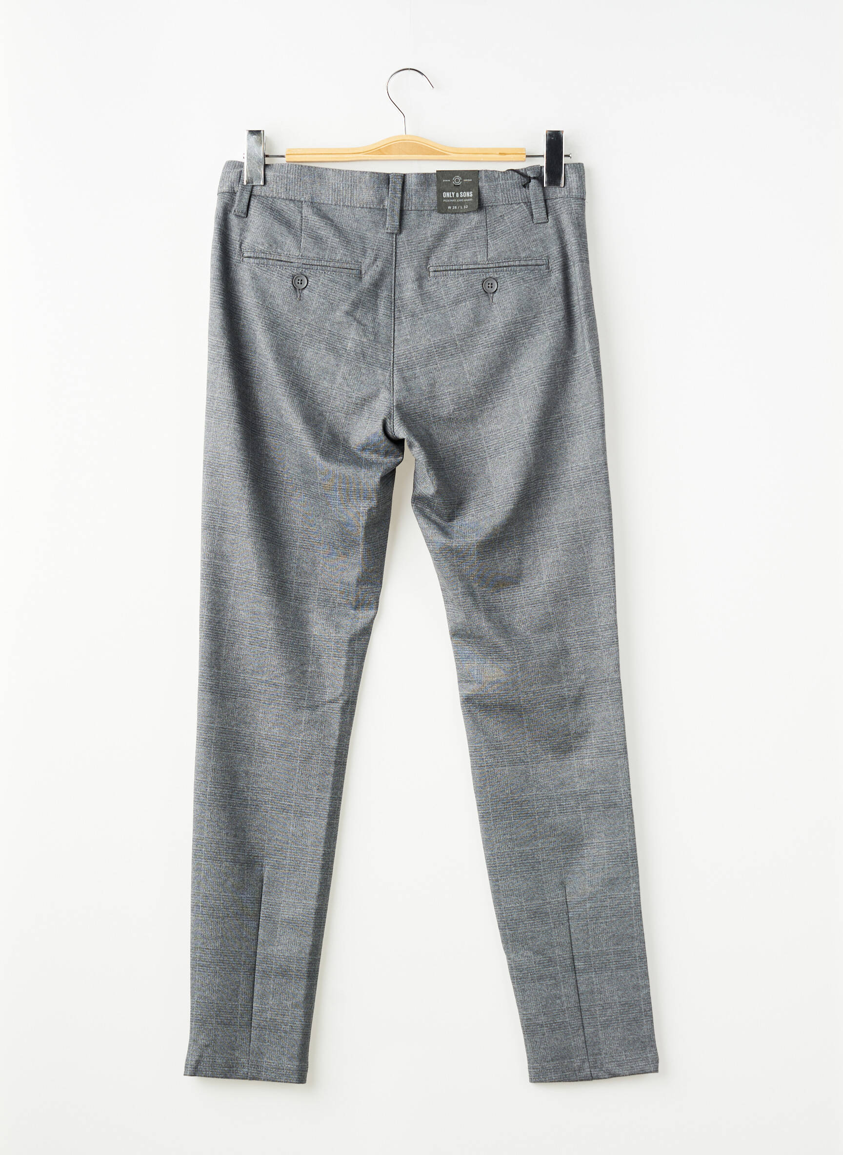 Pantalon slim taille normale taille normale gris ONLY&SONS homme