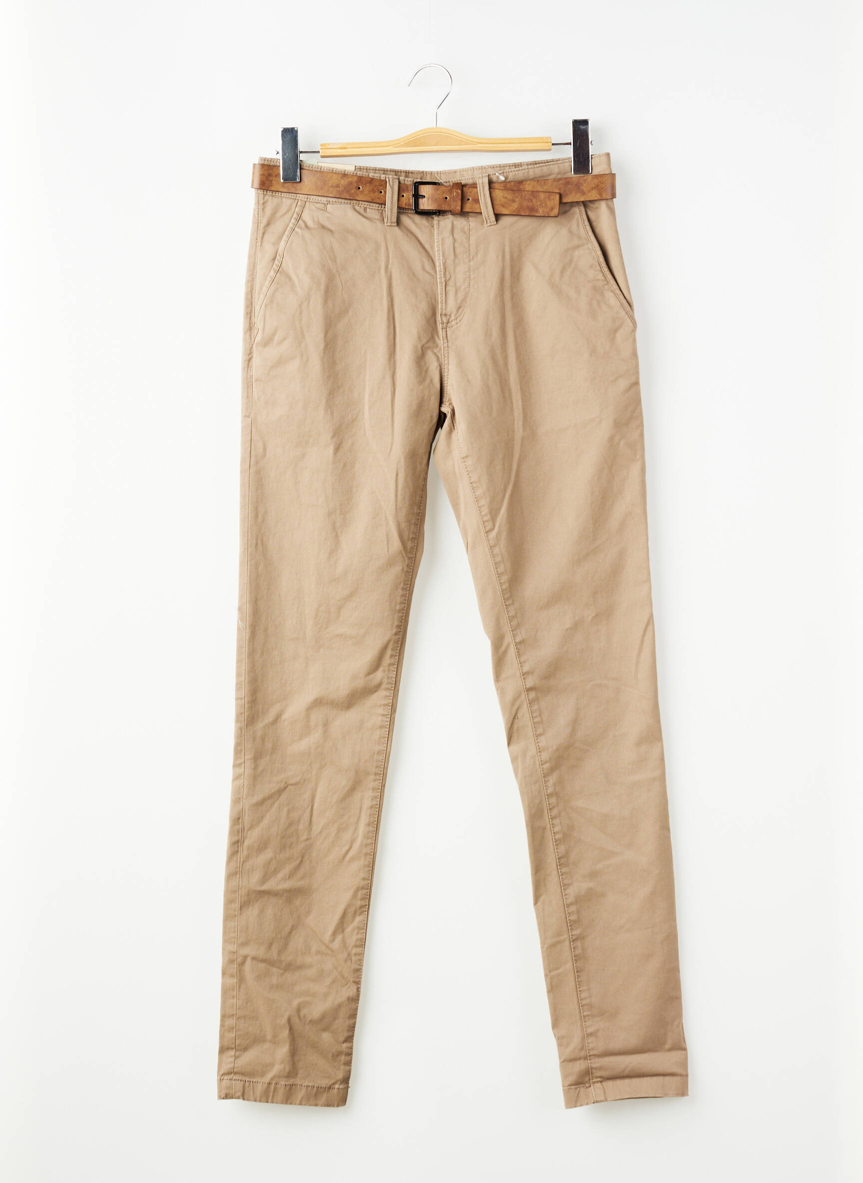 Pantalon chino slim beige TOM TAILOR homme