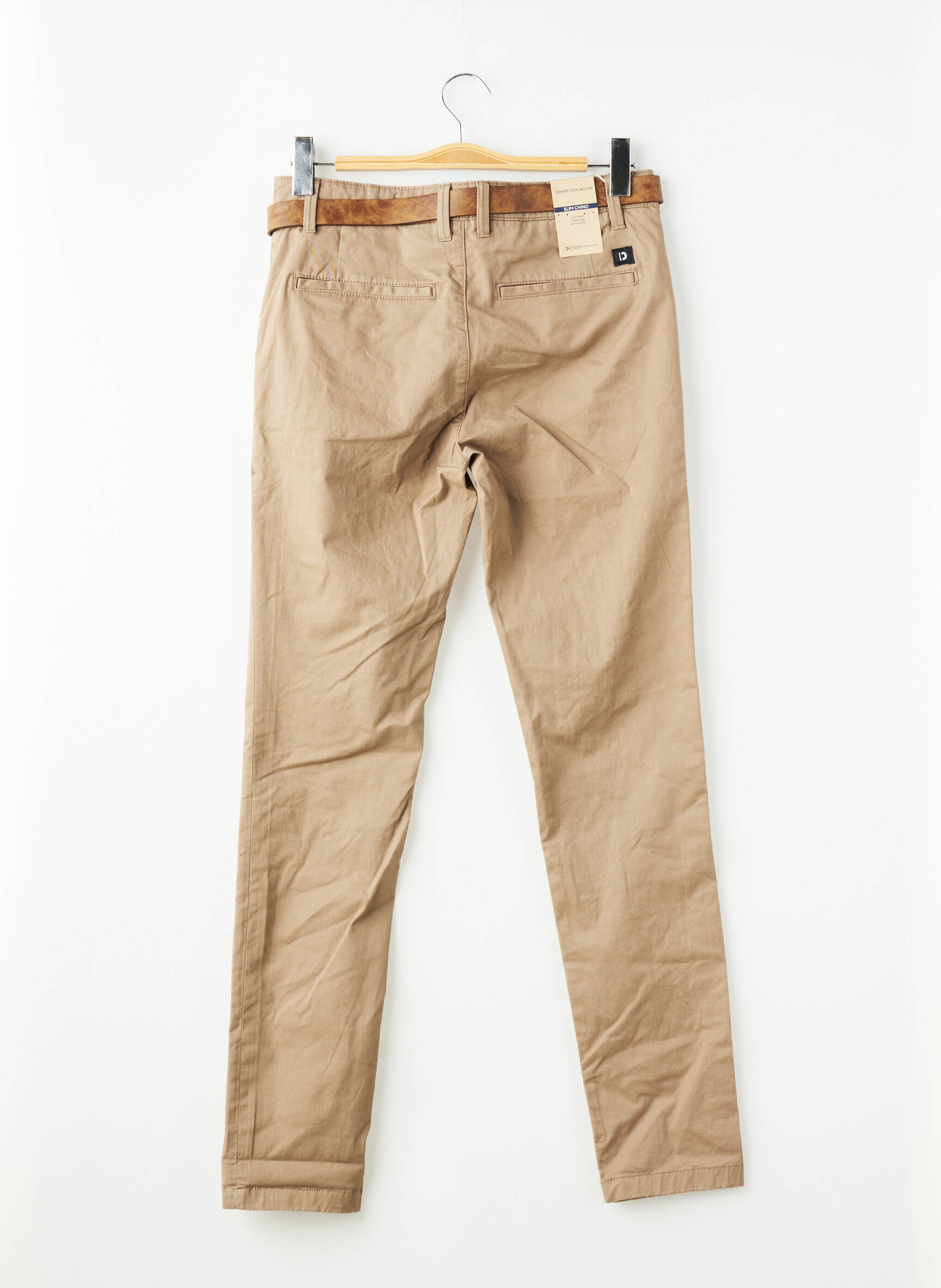 Pantalon chino slim beige TOM TAILOR homme