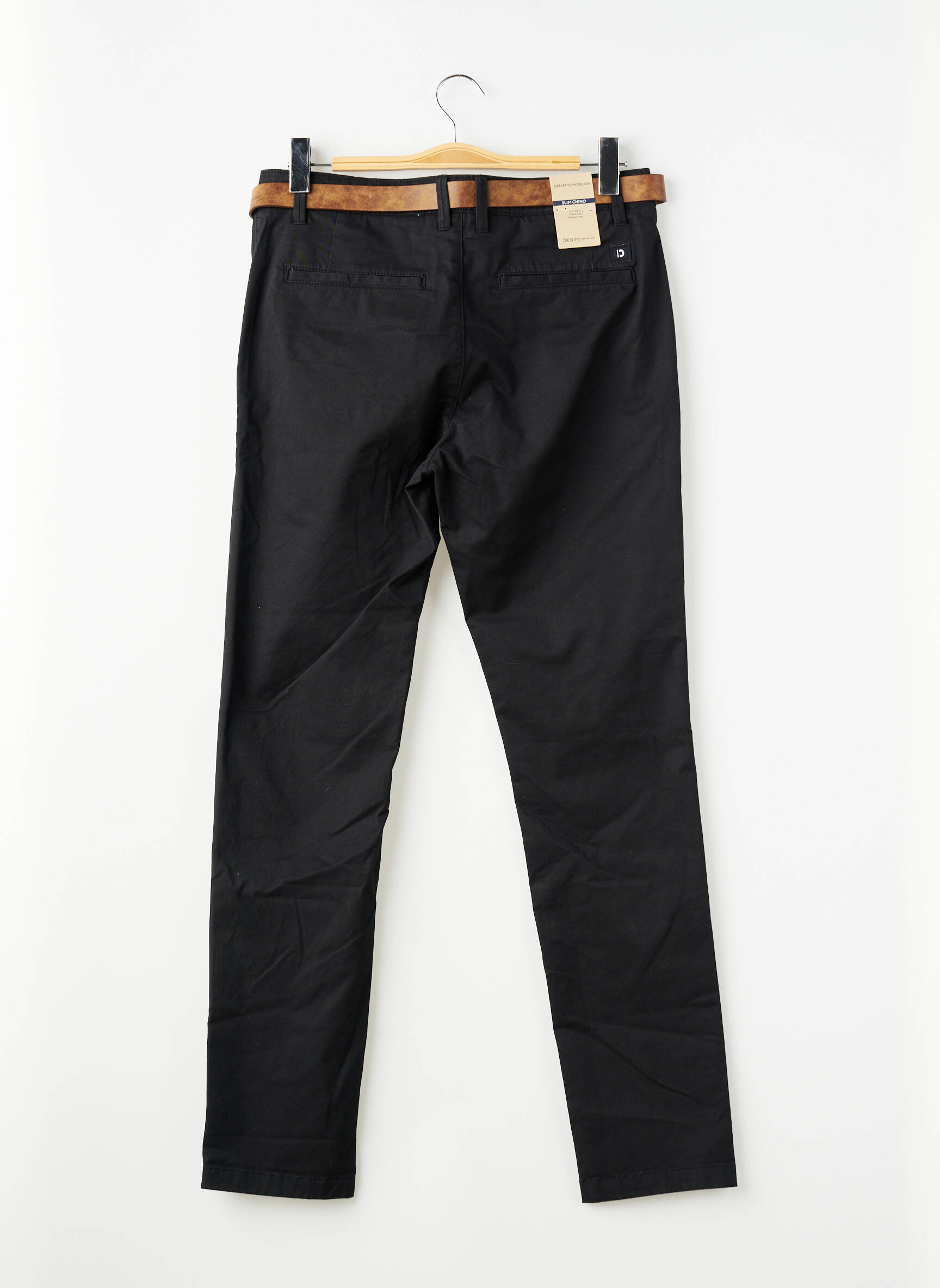 Pantalon chino slim noir TOM TAILOR homme