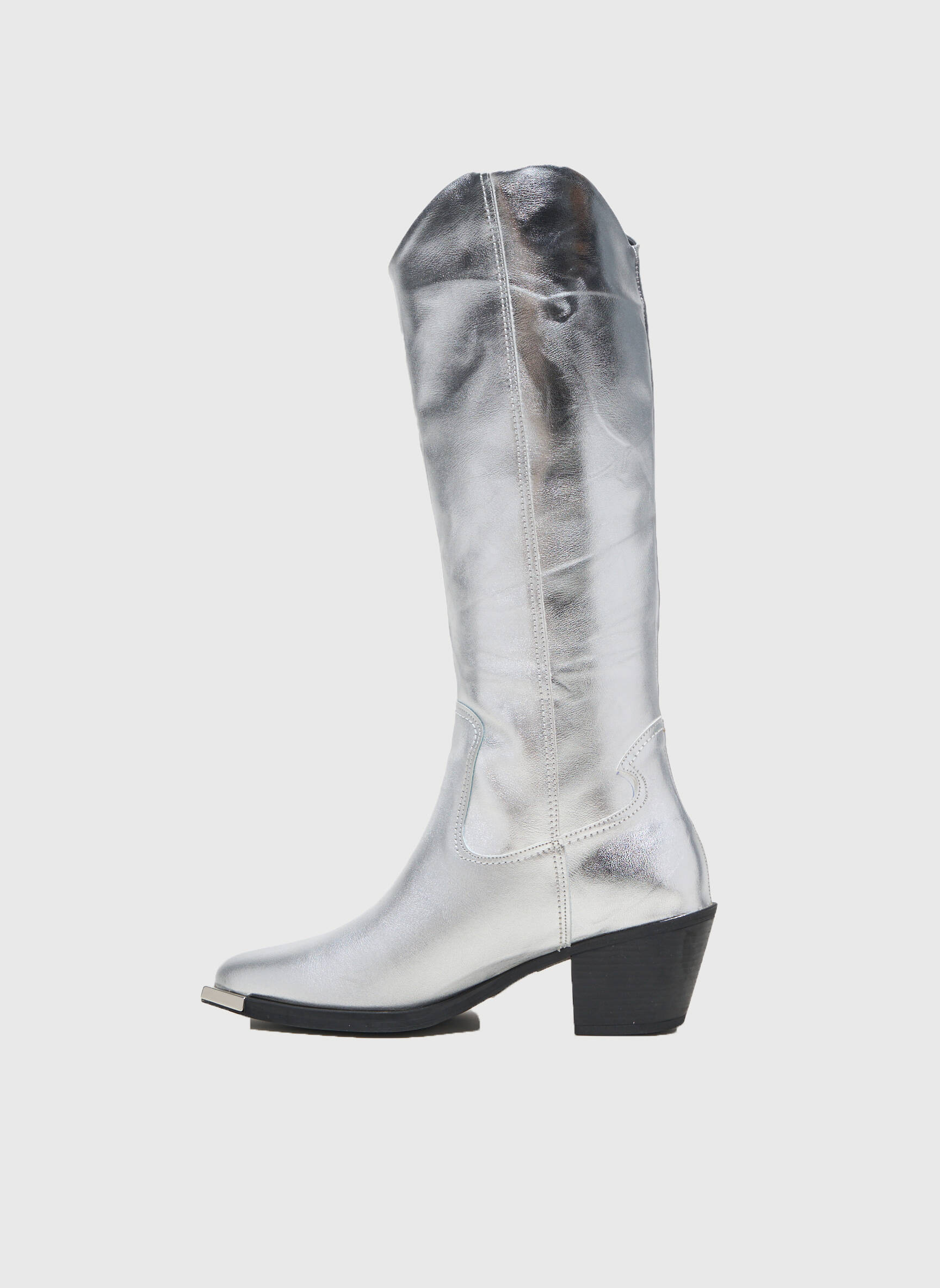 Bottes argent ASTRID BLACK LABEL femme