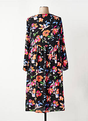 Robe mi-longue manches longues manches longues noir CARMAKOMA femme