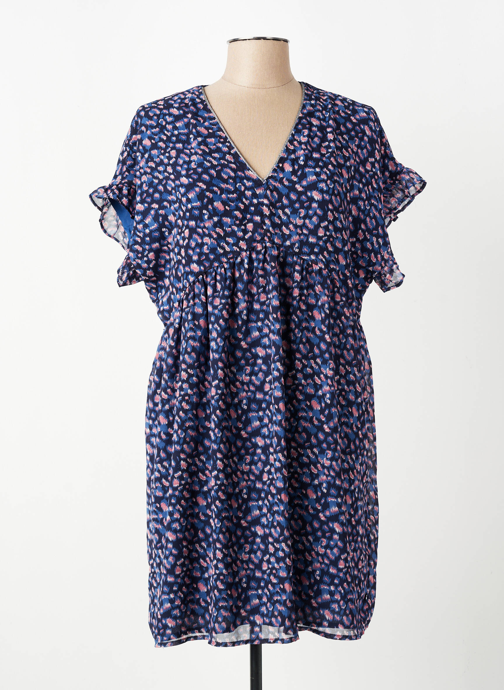 Robe courte bleu LE TEMPS DES CERISES femme