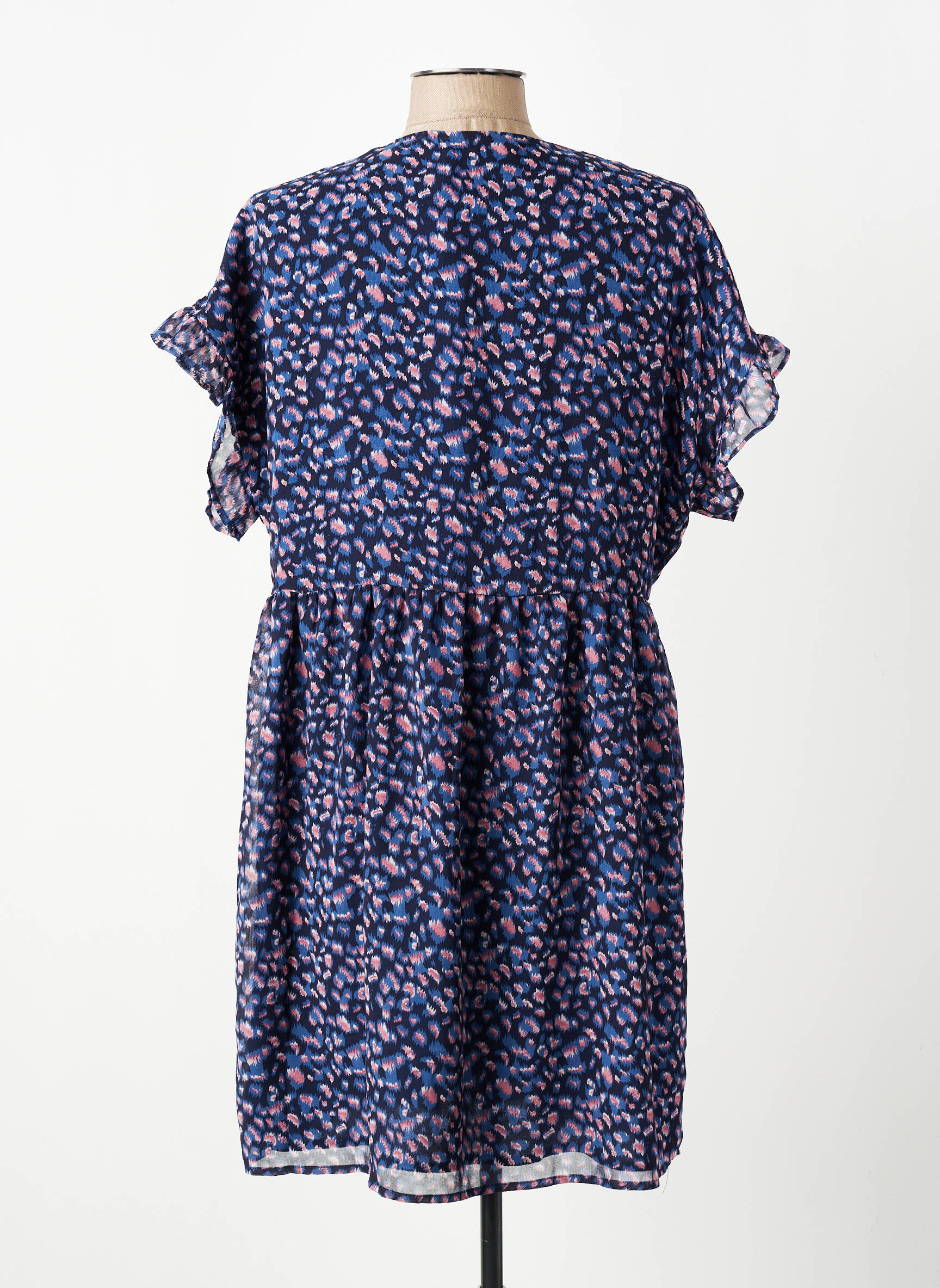 Robe courte bleu LE TEMPS DES CERISES femme