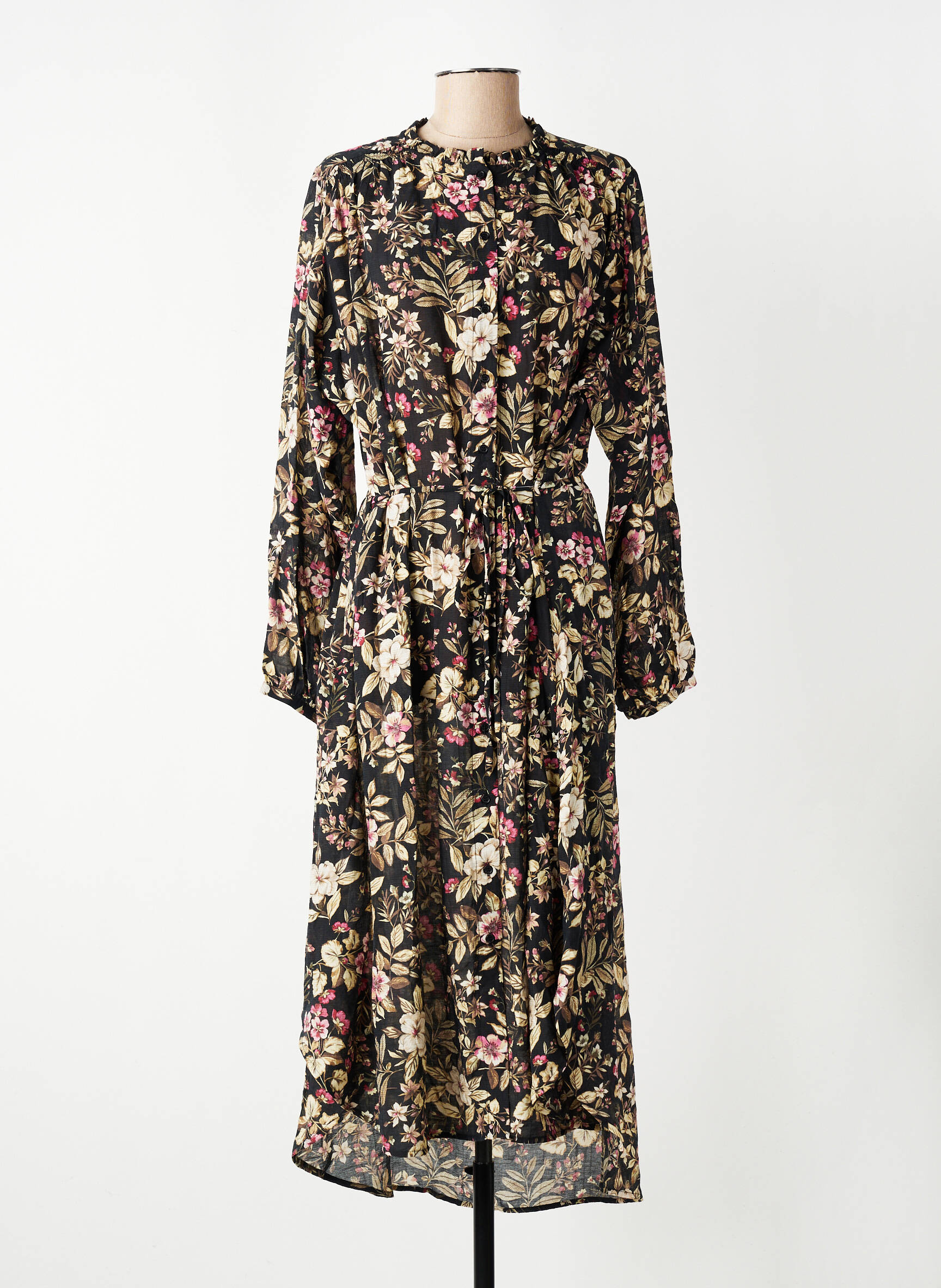 Robe longue noir MANGO femme