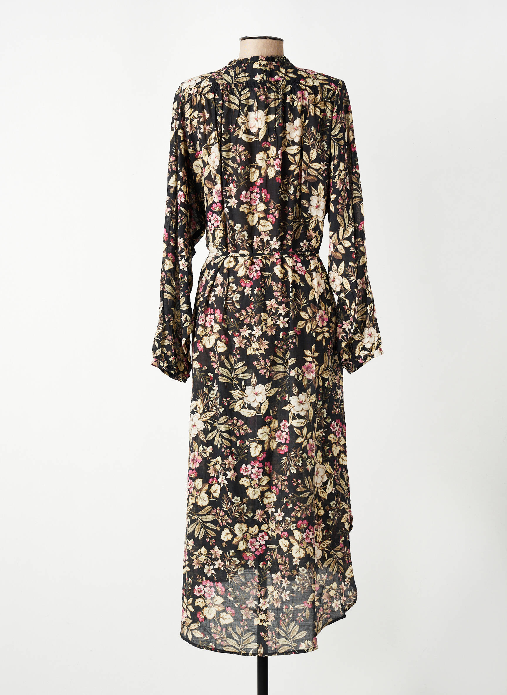 Robe longue noir MANGO femme