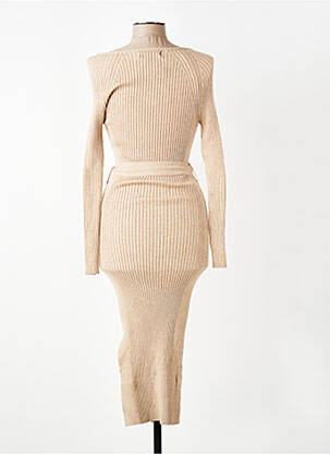 Robe pull beige MANGO femme