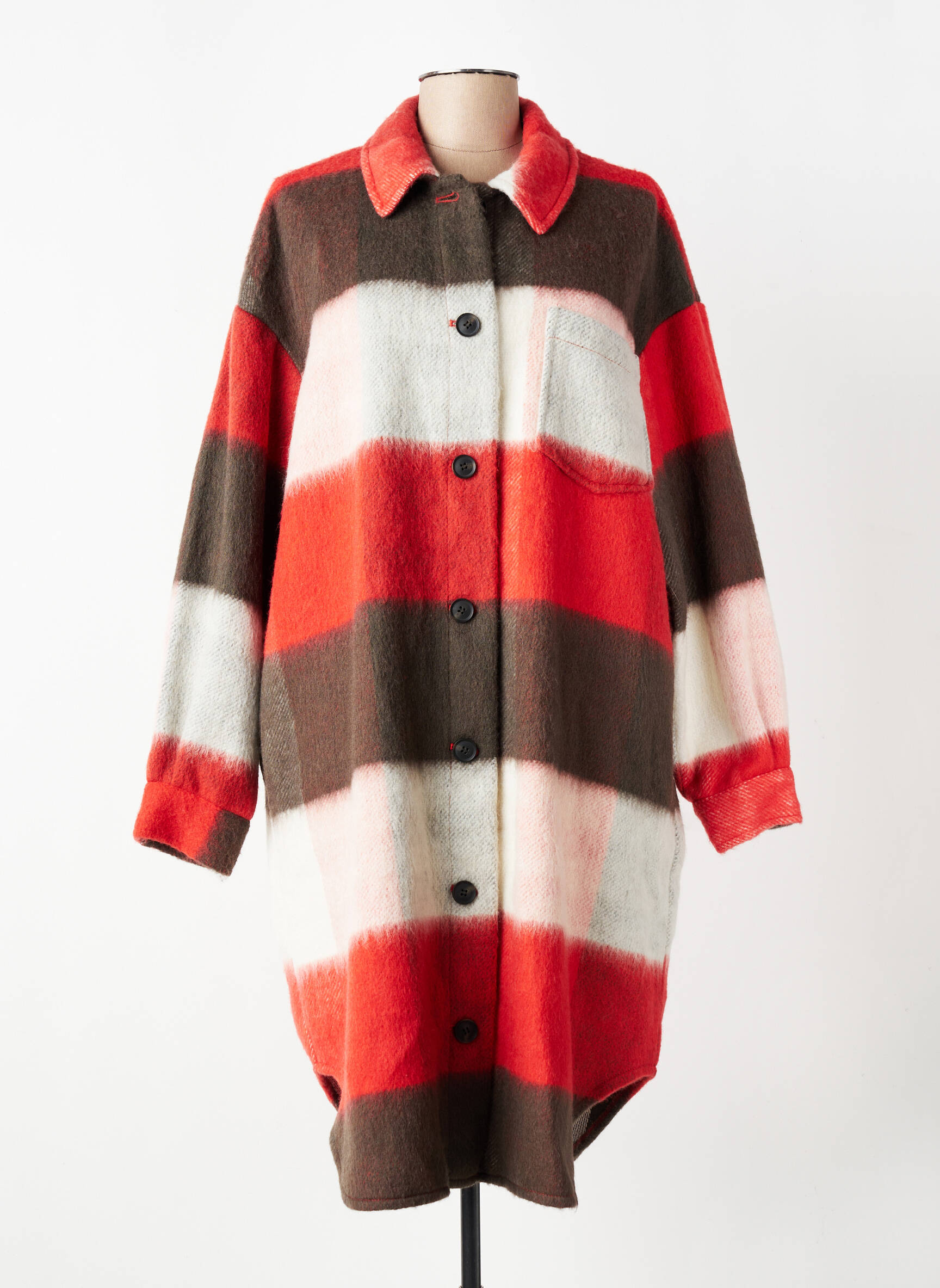 Manteau long rouge VERO MODA femme