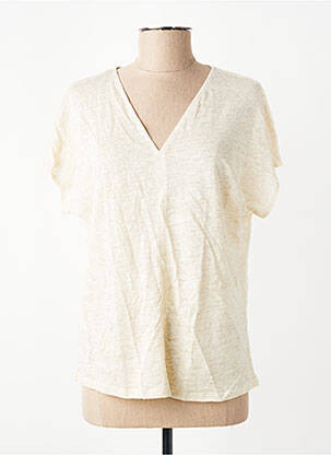 T-shirt beige MANGO femme