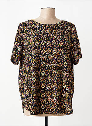 T-shirt coupe droite manches courtes marron CARMAKOMA femme
