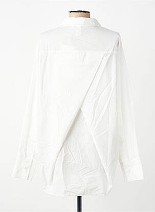 Chemisier coupe droite manches longues blanc ONLY femme