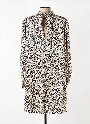 Robe courte beige MANGO femme