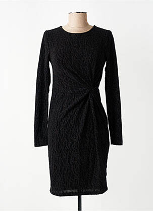 Robe mi-longue col rond noir VERO MODA femme
