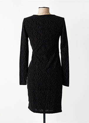 Robe mi-longue col rond noir VERO MODA femme