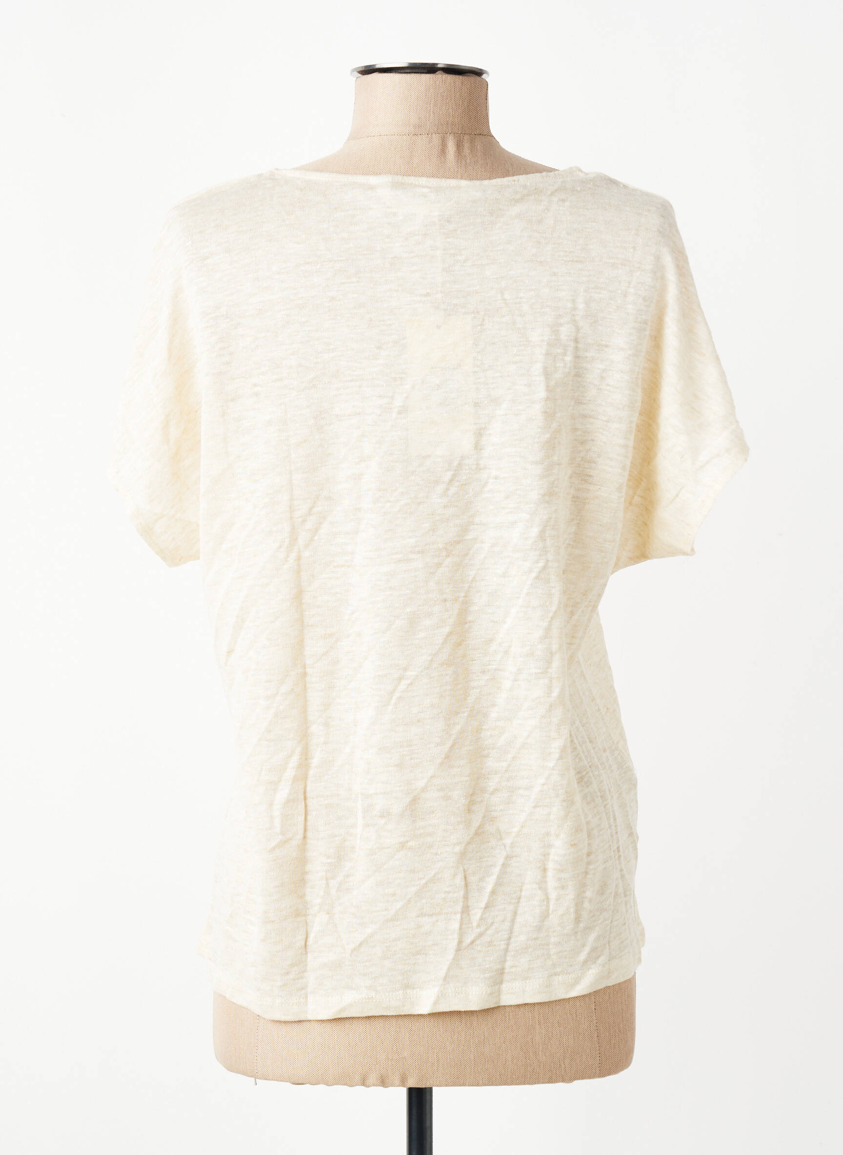 T-shirt beige MANGO femme