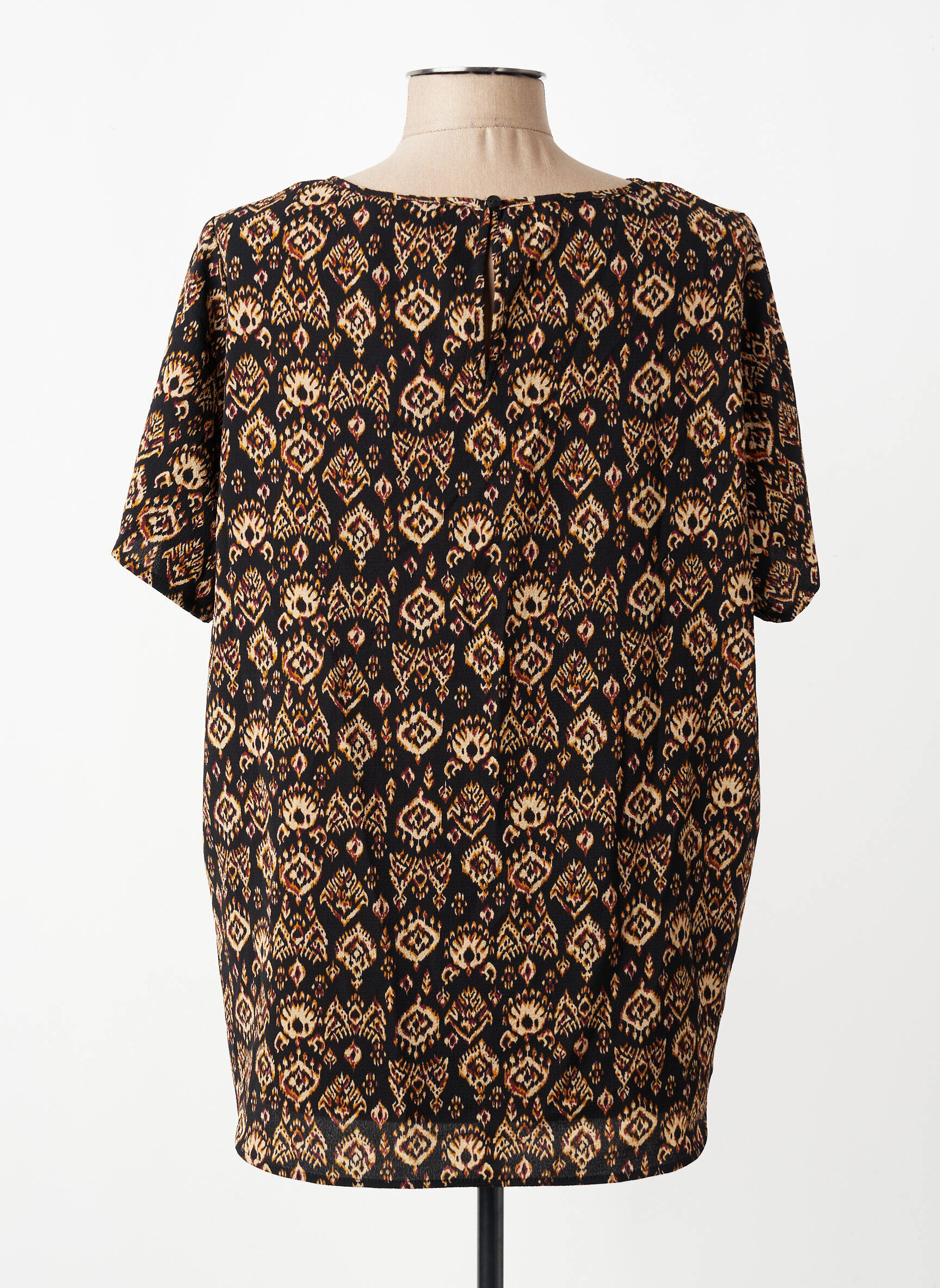 T-shirt coupe droite manches courtes marron CARMAKOMA femme
