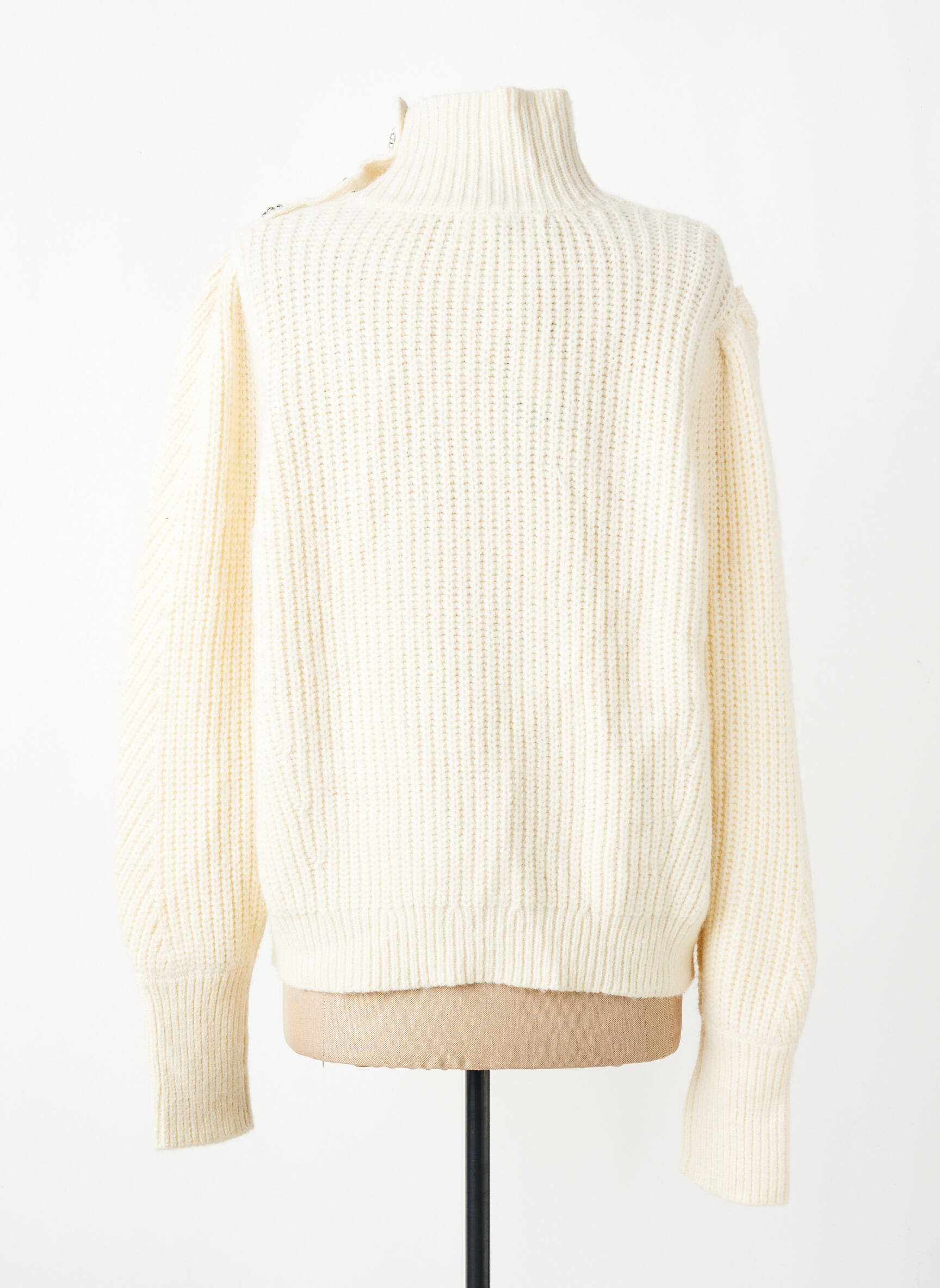 Pull col roulé manches longues manches longues beige VERO MODA femme