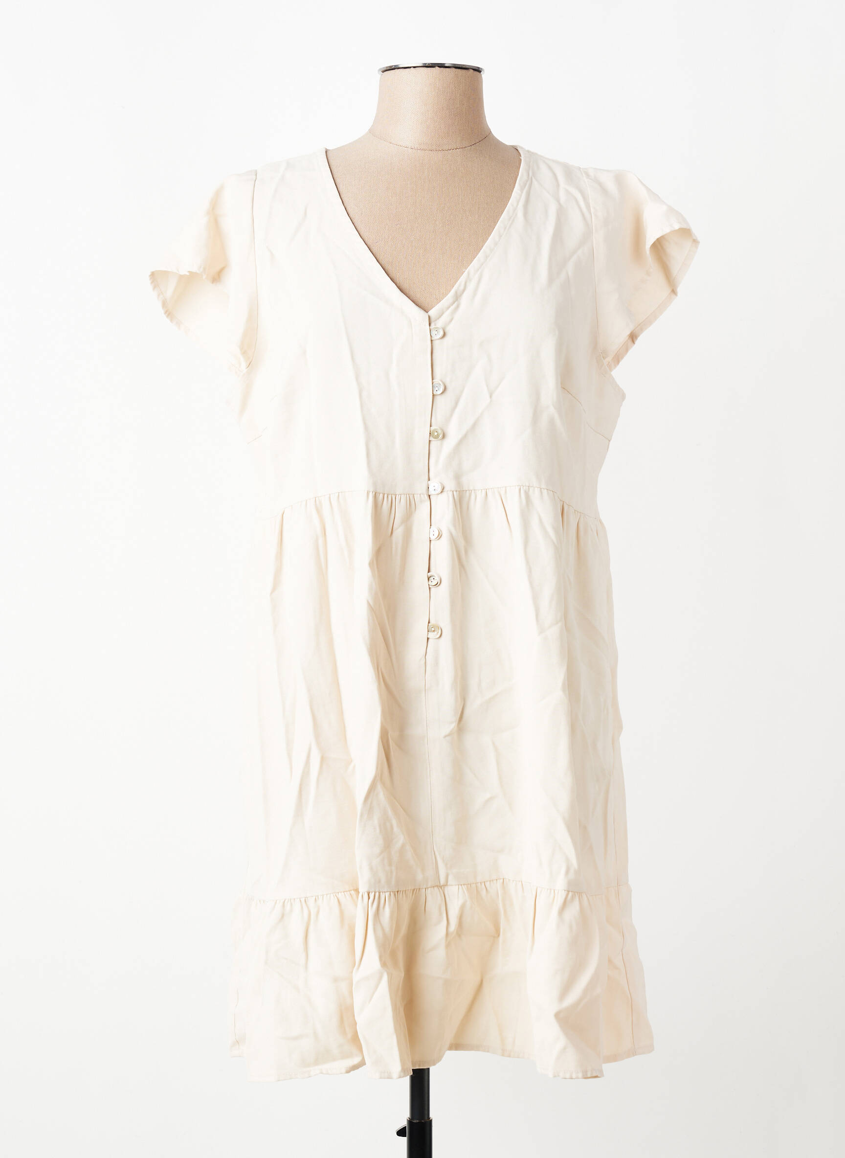 Robe courte beige ONLY femme