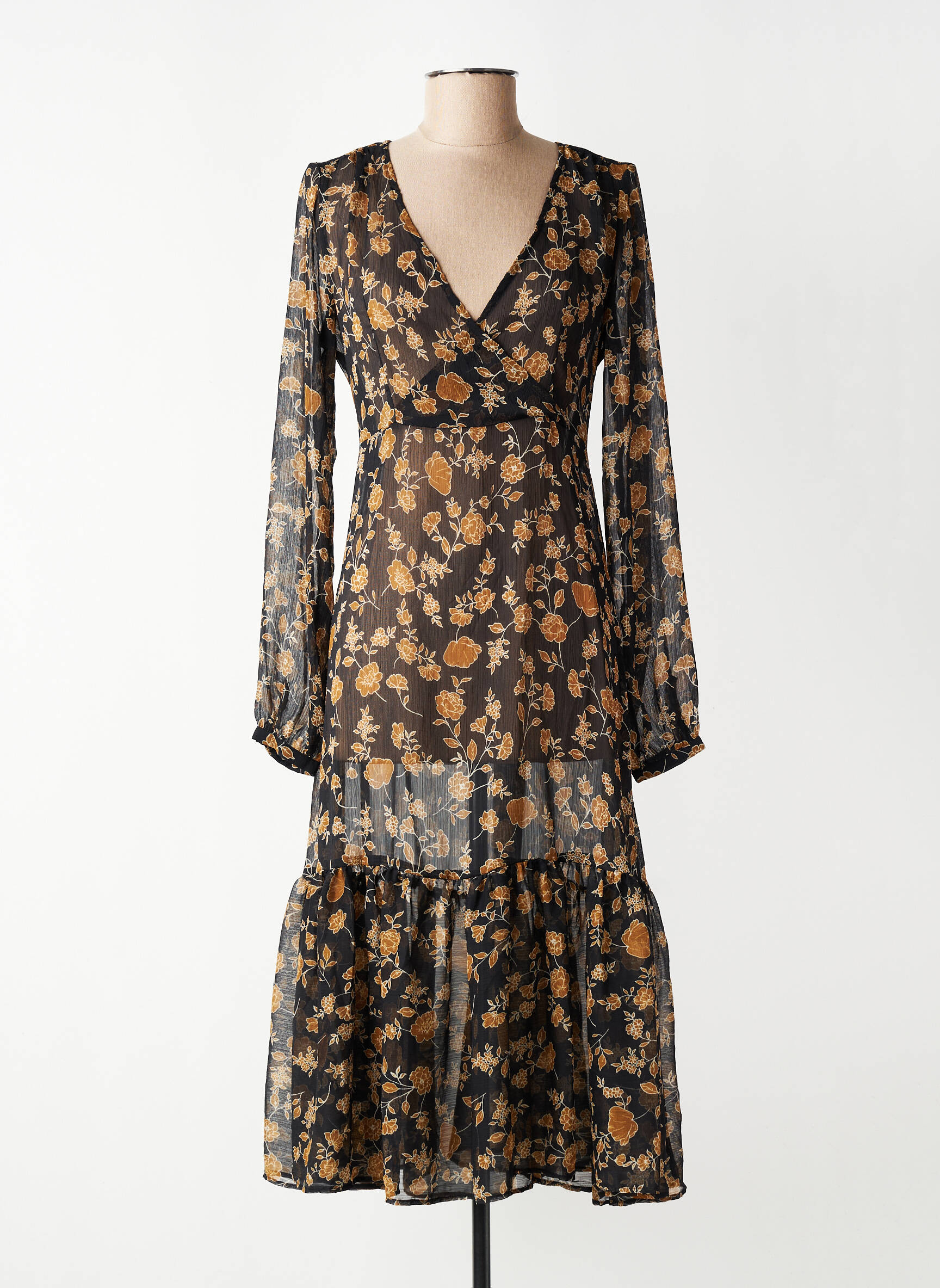 Robe courte marron LPB LES PETITES BOMBES  femme