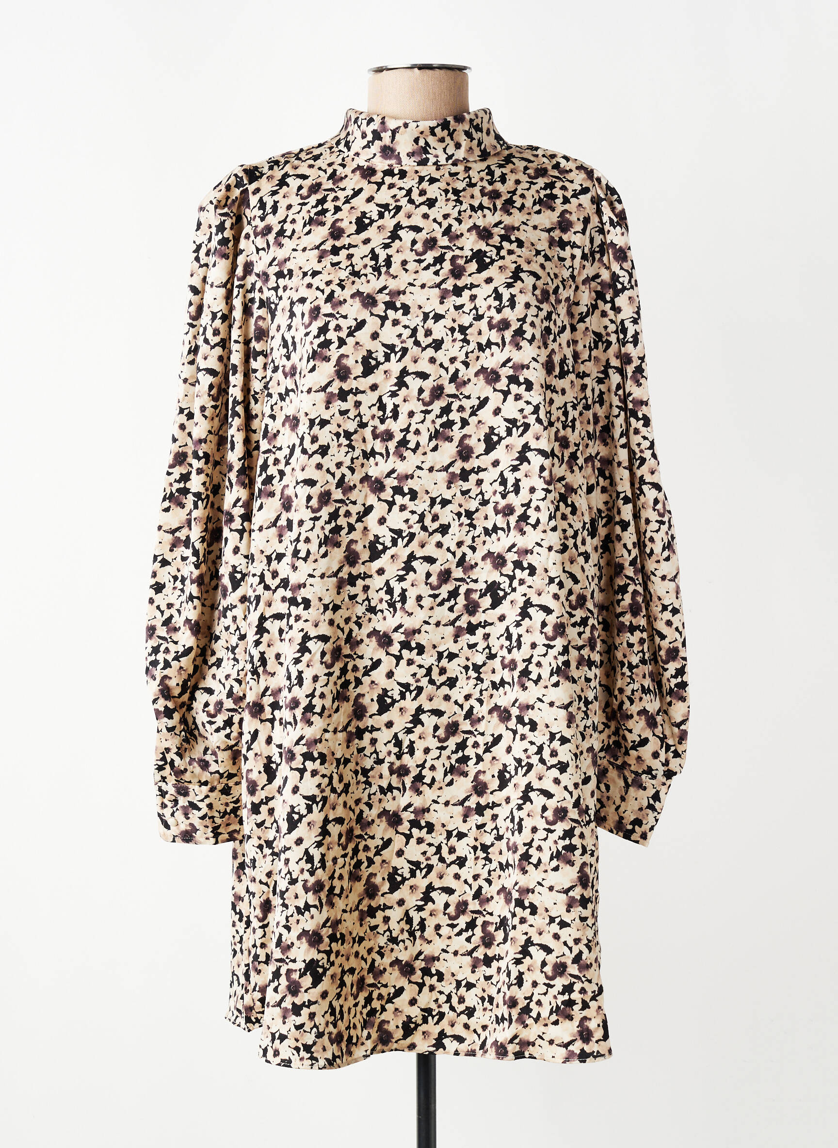 Robe courte beige MANGO femme