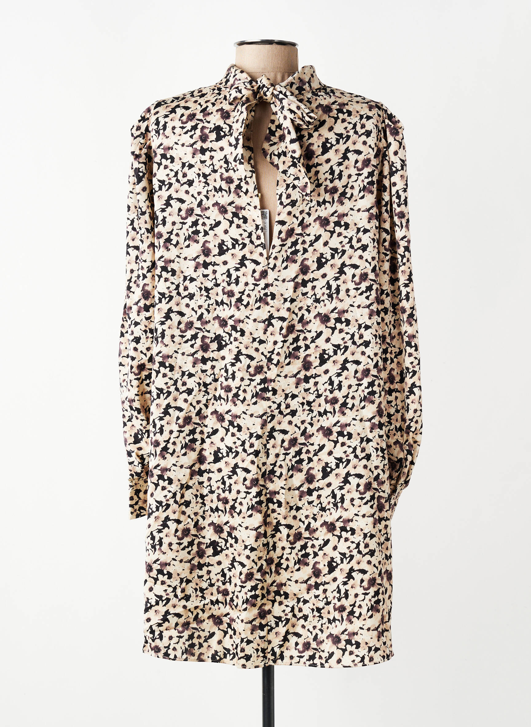 Robe courte beige MANGO femme