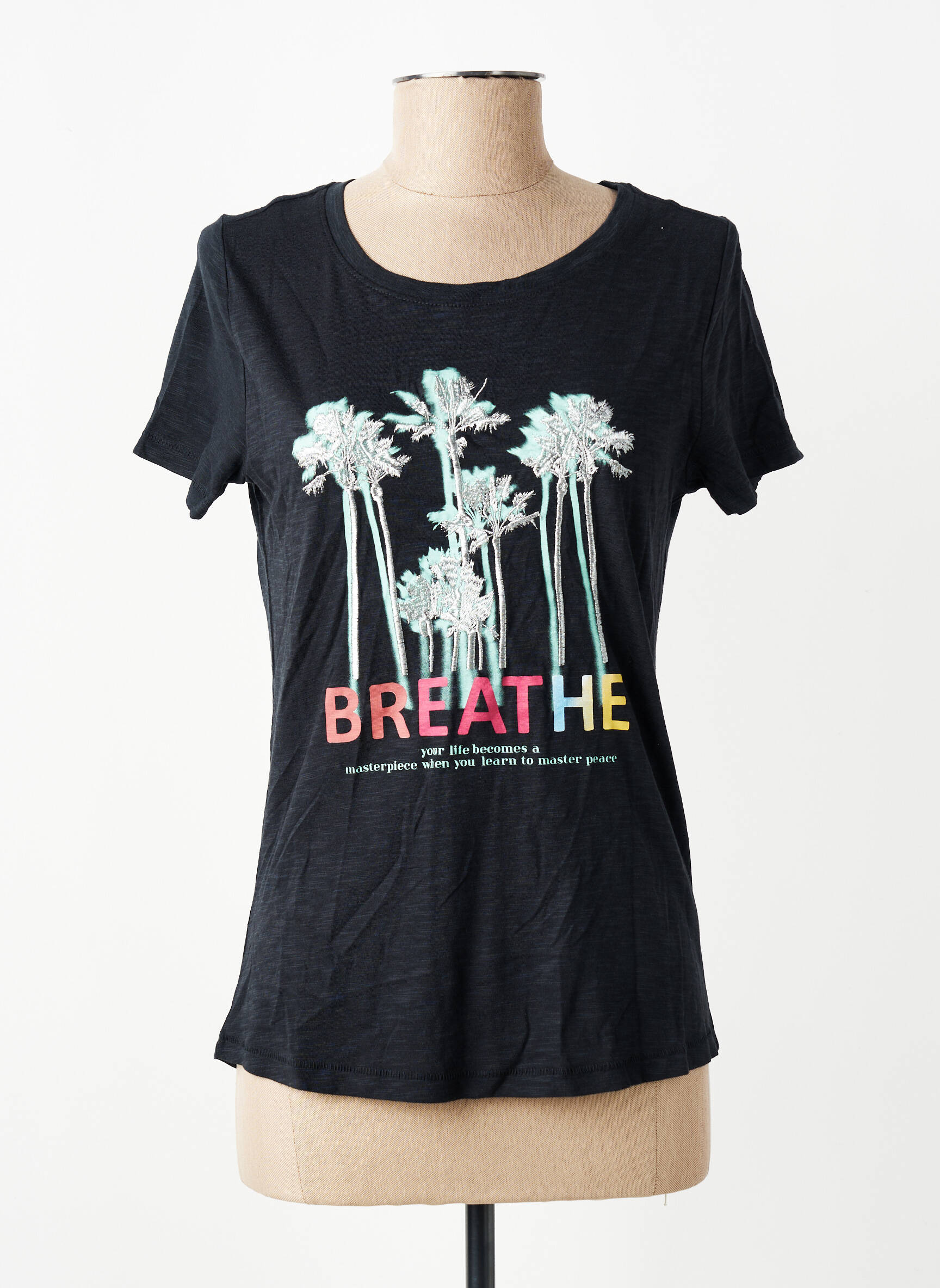 T-shirt noir S.OLIVER femme